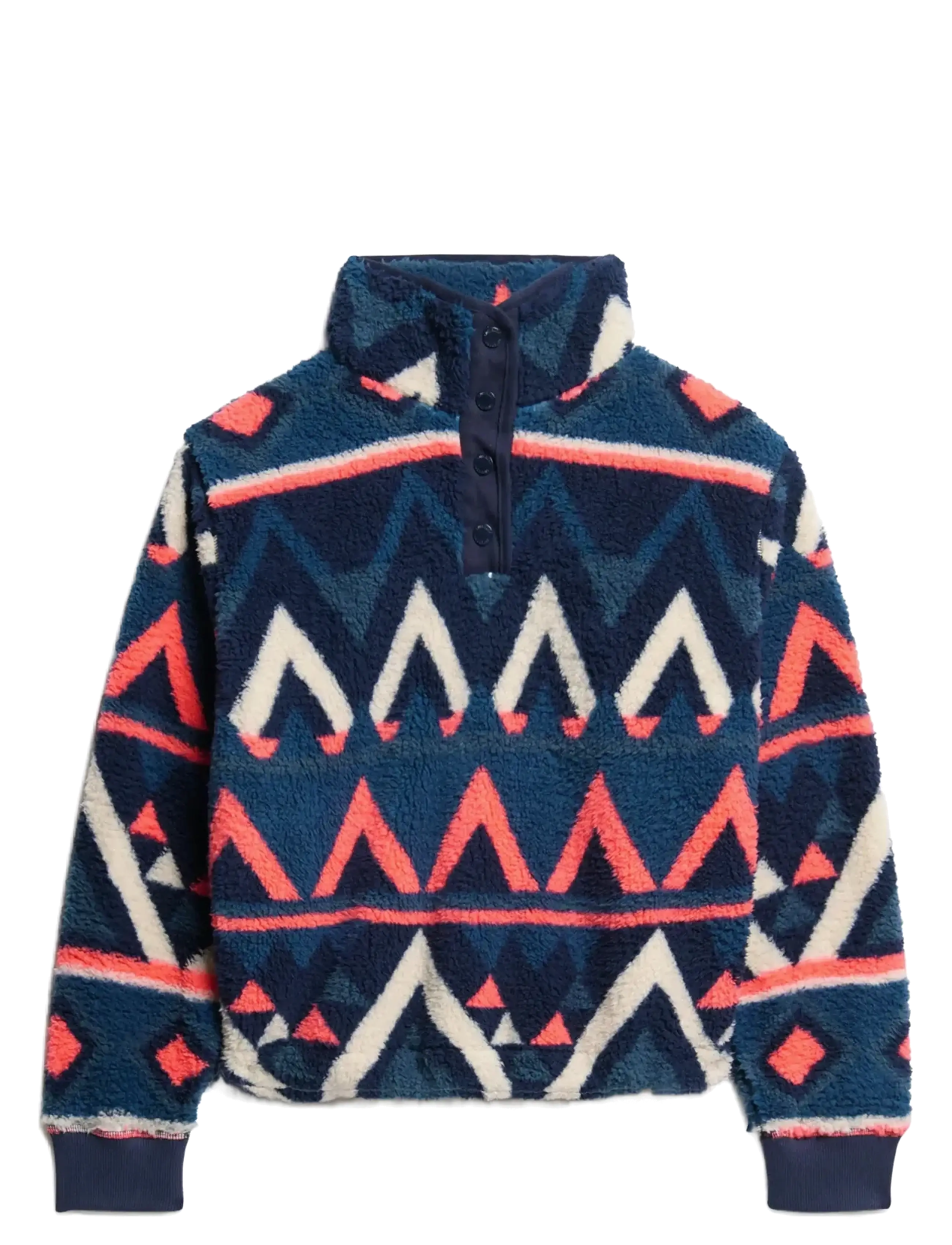 Superdry Sport - SUPER SOFT PRINTED HENLEY - navy terry print - 1
