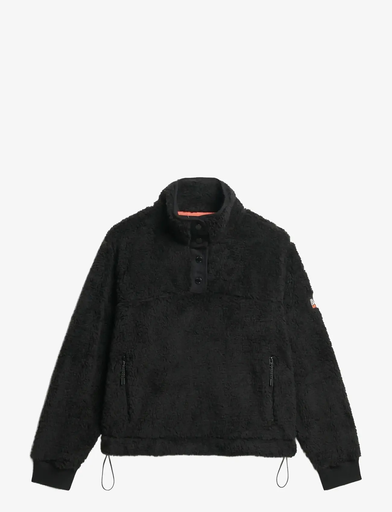 Superdry Sport - SUPER SOFT HENLEY - fleece og mellemlag - black - 1