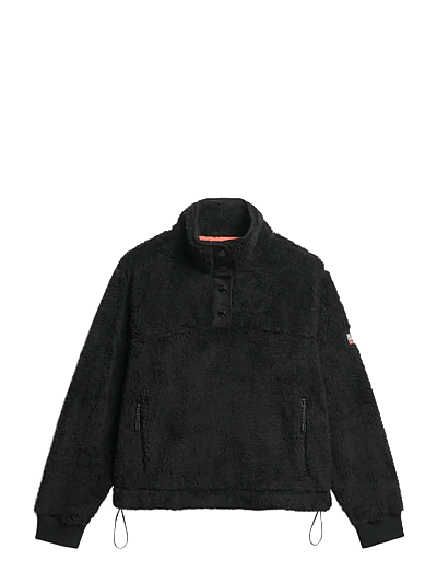 Superdry Sport SUPER SOFT HENLEY - Oberteile - BLACK / black