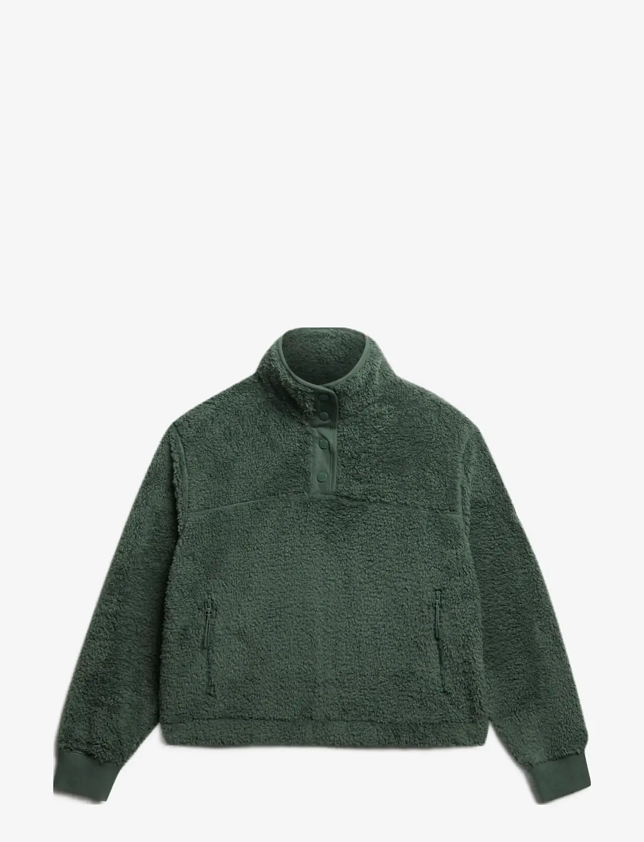 Superdry Sport - SUPER SOFT HENLEY - fleece & mellanlager - laurel khaki - 1