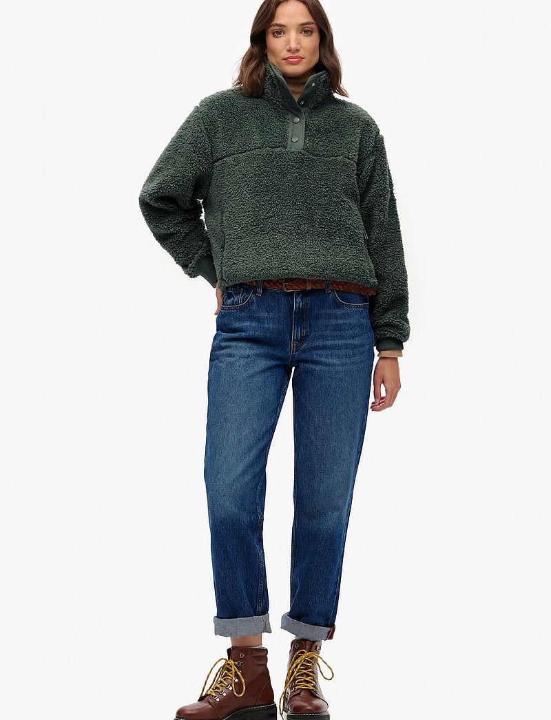 Superdry Sport - SUPER SOFT HENLEY - fleece & mellanlager - laurel khaki - 5