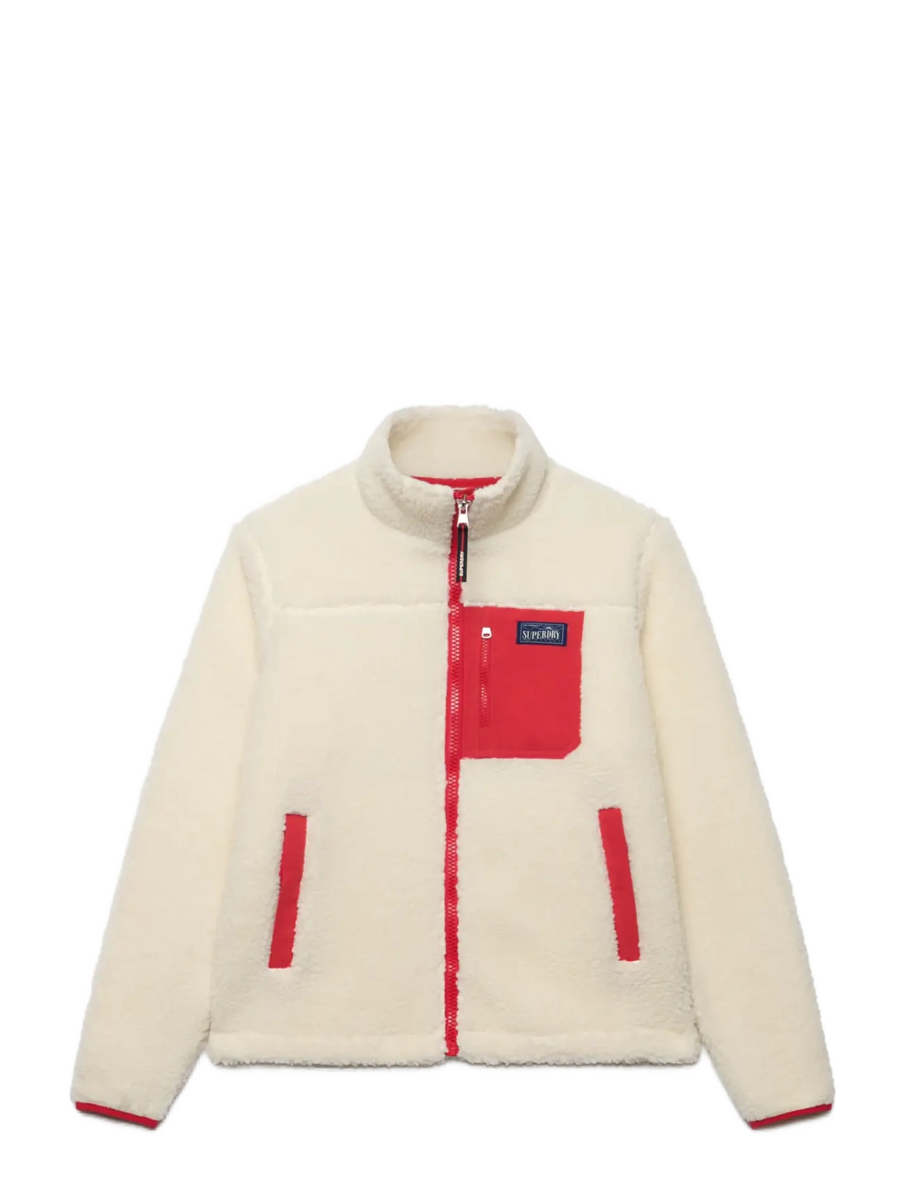 Superdry Sport HERITAGE ZIP THROUGH FLEECE - Kleidung - CREAM / cream