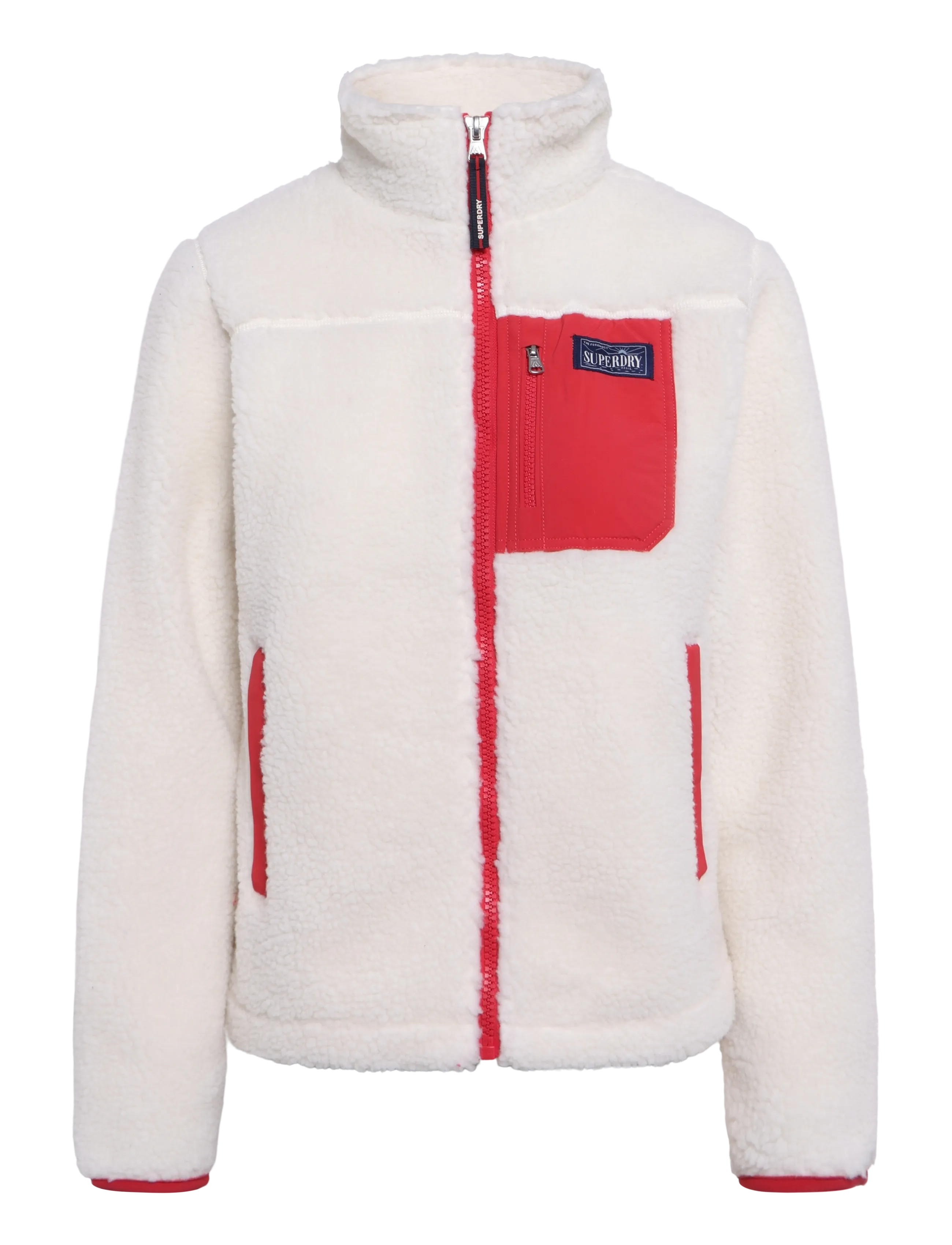 Superdry Sport HERITAGE ZIP THROUGH FLEECE - Tøj - CREAM / cream