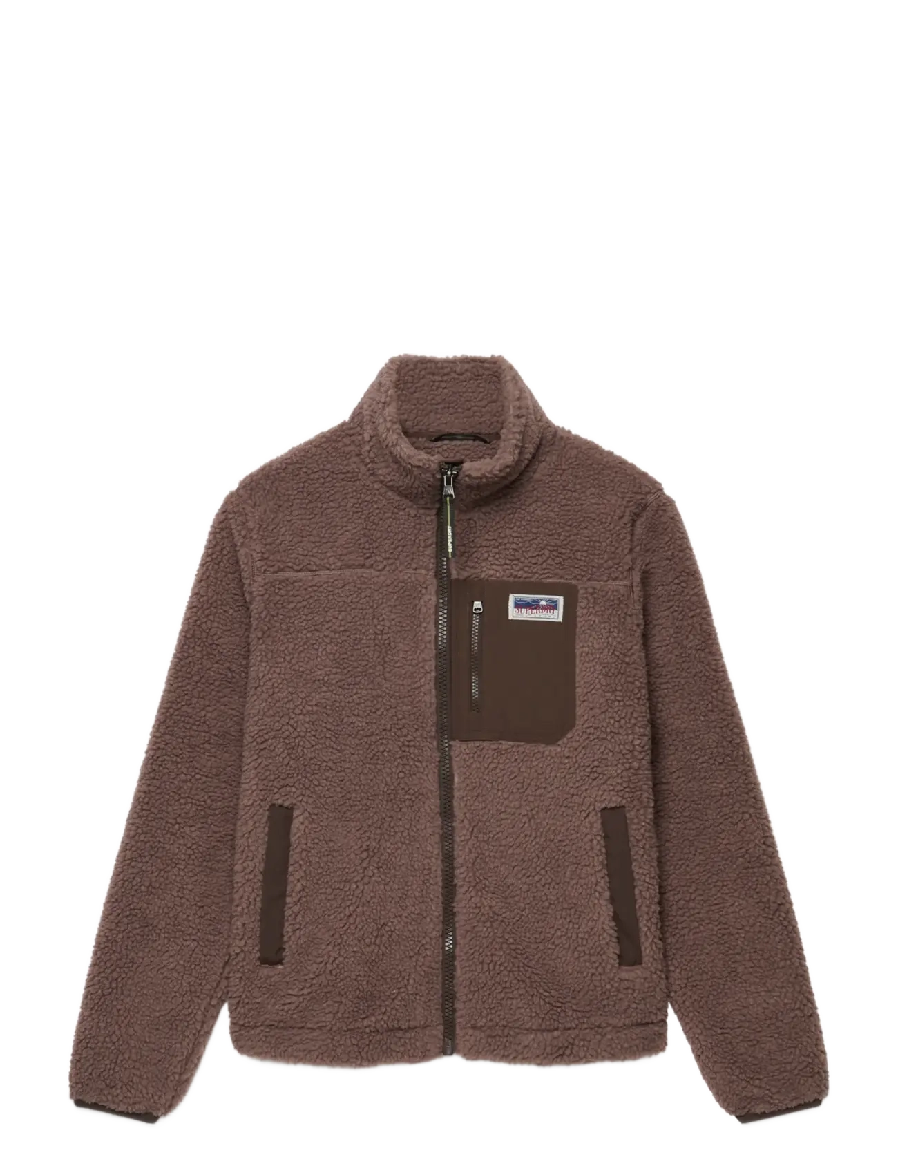 Superdry Sport HERITAGE ZIP THROUGH FLEECE - Vis alt - DARK TAUPE / brown