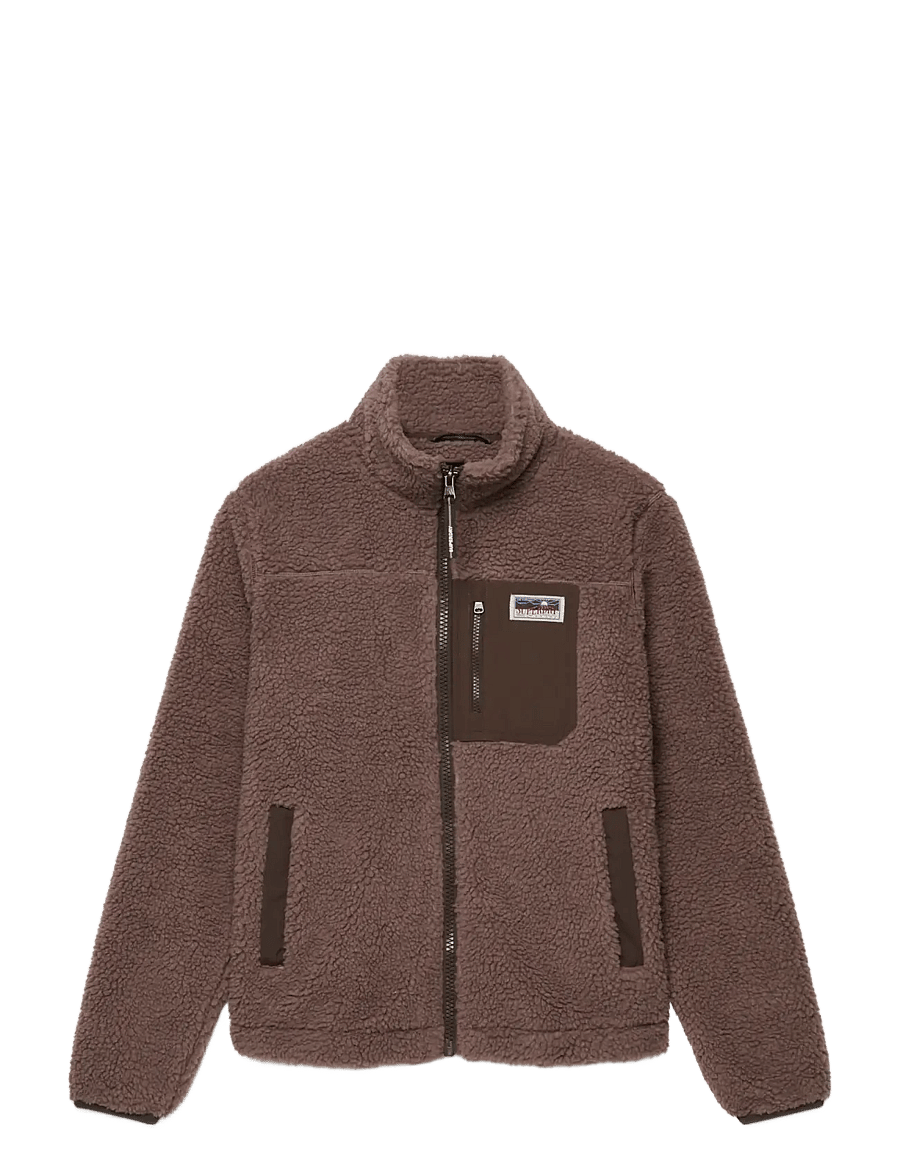 Superdry Sport - HERITAGE ZIP THROUGH FLEECE - overdele - dark taupe - 1