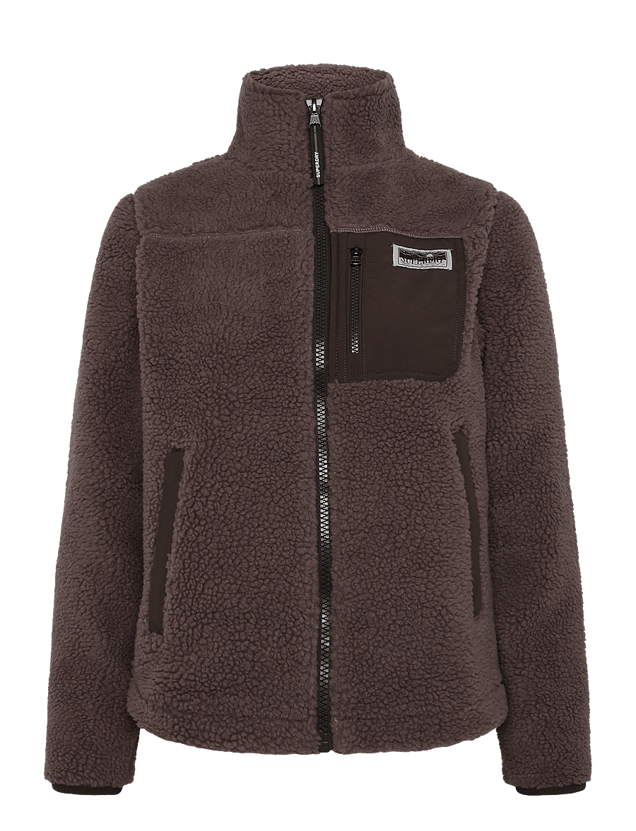 Superdry Sport - HERITAGE ZIP THROUGH FLEECE - oberteile - dark taupe - 1