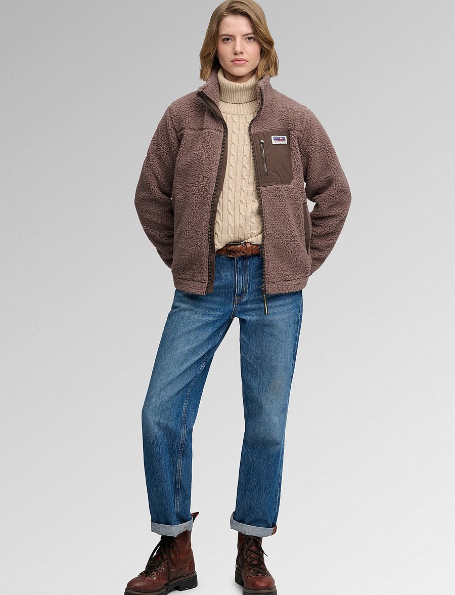 Superdry Sport - HERITAGE ZIP THROUGH FLEECE - overdele - dark taupe - 5