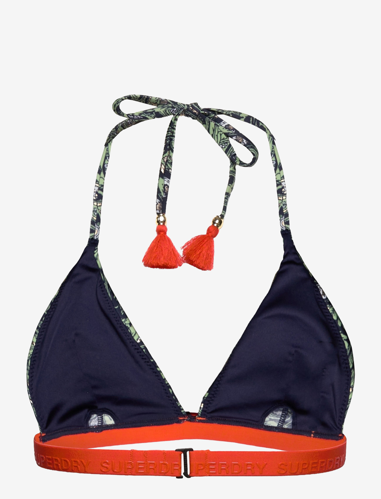 Superdry Sport - PRINT TRIANGLE BIKINI TOP - green leaf paisley - 2