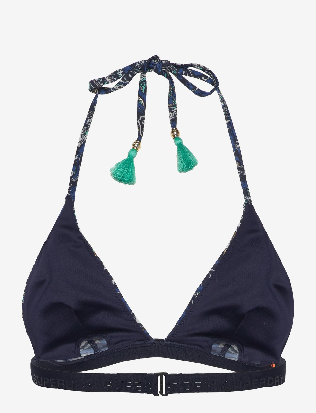 Superdry Sport - PRINT TRIANGLE BIKINI TOP - sports swimwear - navy leaf paisley - 2