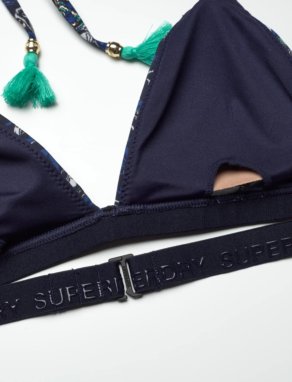 Superdry Sport - PRINT TRIANGLE BIKINI TOP - bikinis - navy leaf paisley - 3