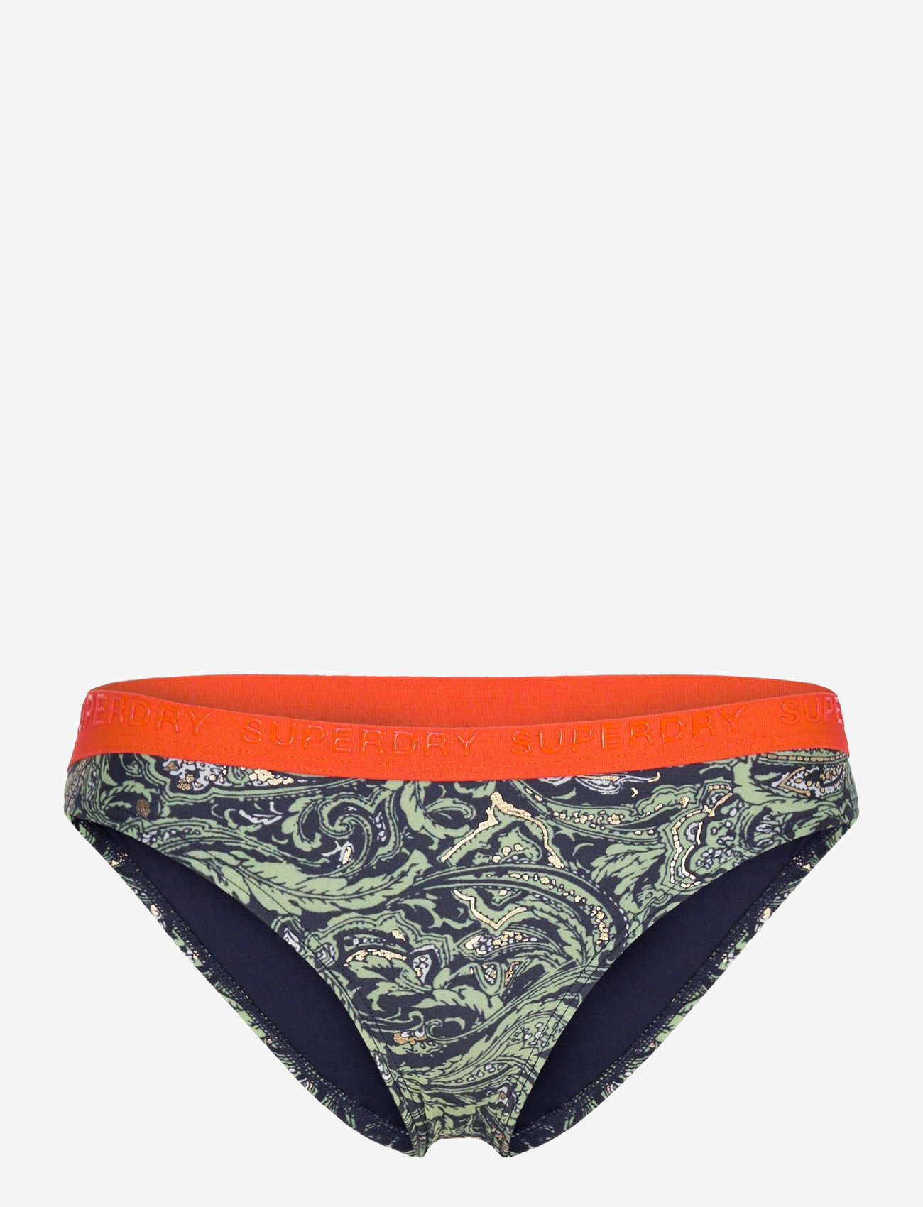 Superdry Sport - PRINT CLASSIC BIKINI BOTTOM - sportiga badkläder - green leaf paisley - 1