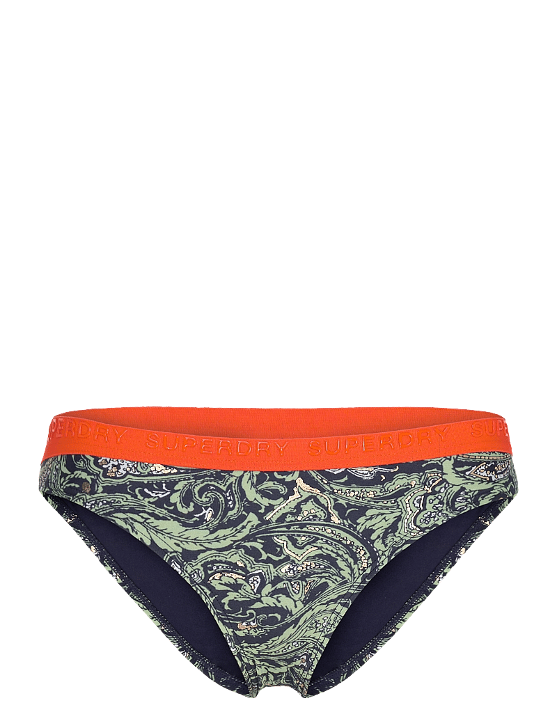 Superdry Sport - PRINT CLASSIC BIKINI BOTTOM - sportiga badkläder - green leaf paisley - 1