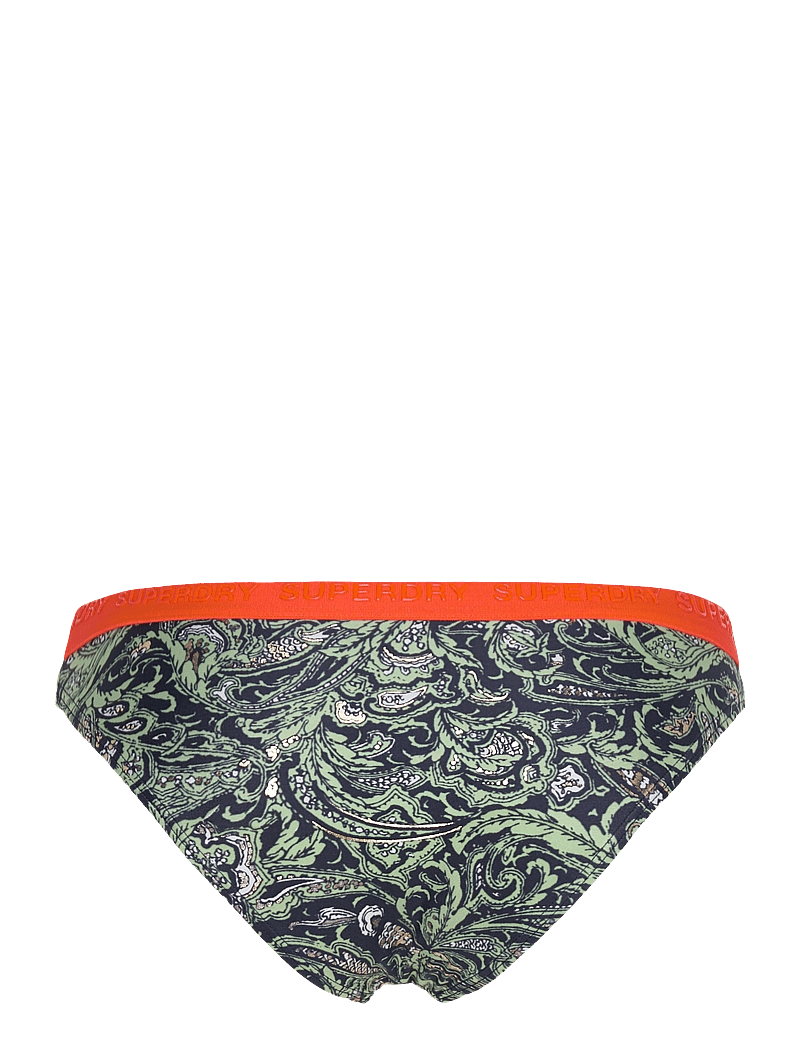 Superdry Sport - PRINT CLASSIC BIKINI BOTTOM - sportiga badkläder - green leaf paisley - 2