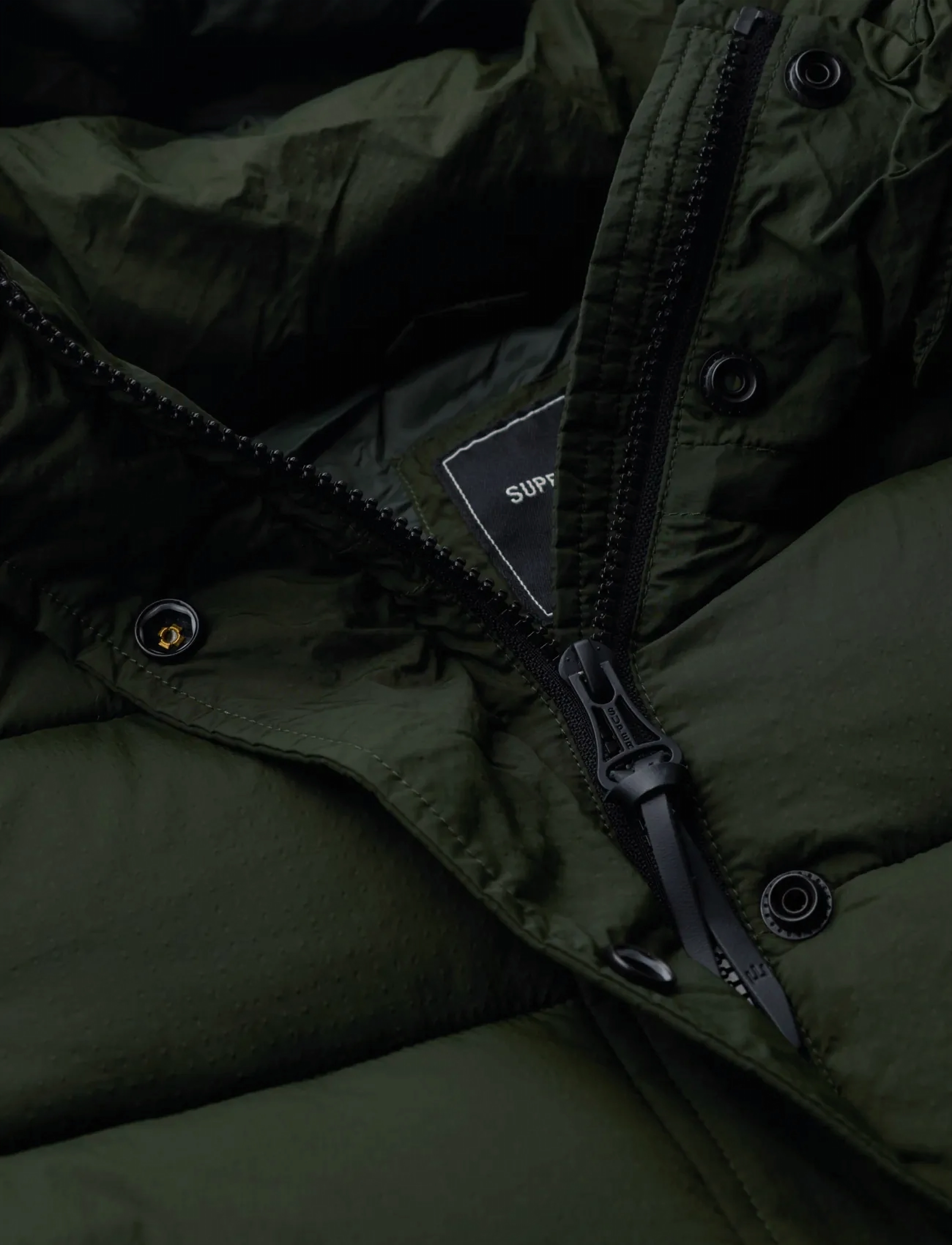 Superdry Sport - VINTAGE HOODED MID LAYER SHORT - winterjacken - surplus goods olive - 5