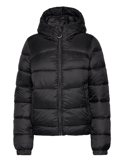 Superdry Sport SPORTS PUFFER BOMBER JACKET - Pūkinės ir dygsniuotos striukės - BLACK / black