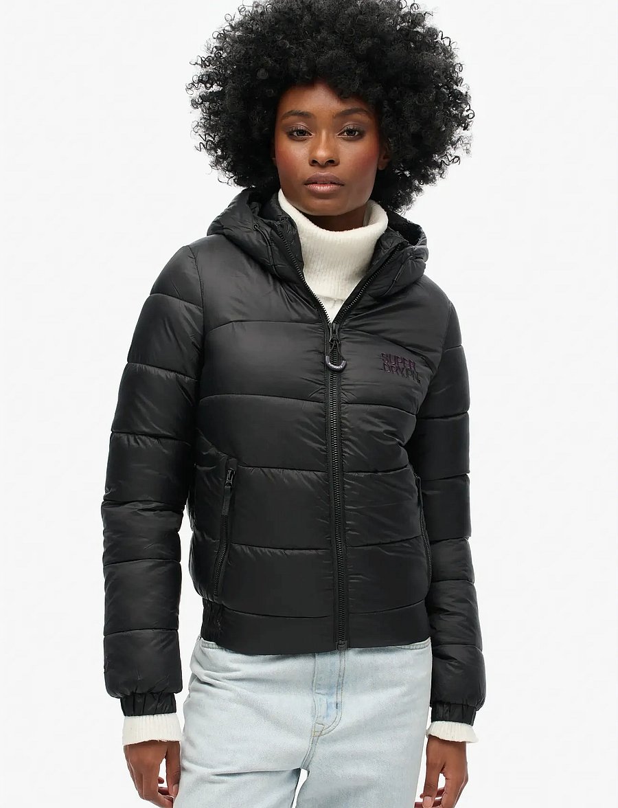 Superdry Sport - SPORTS PUFFER BOMBER JACKET - talvejoped - black - 5