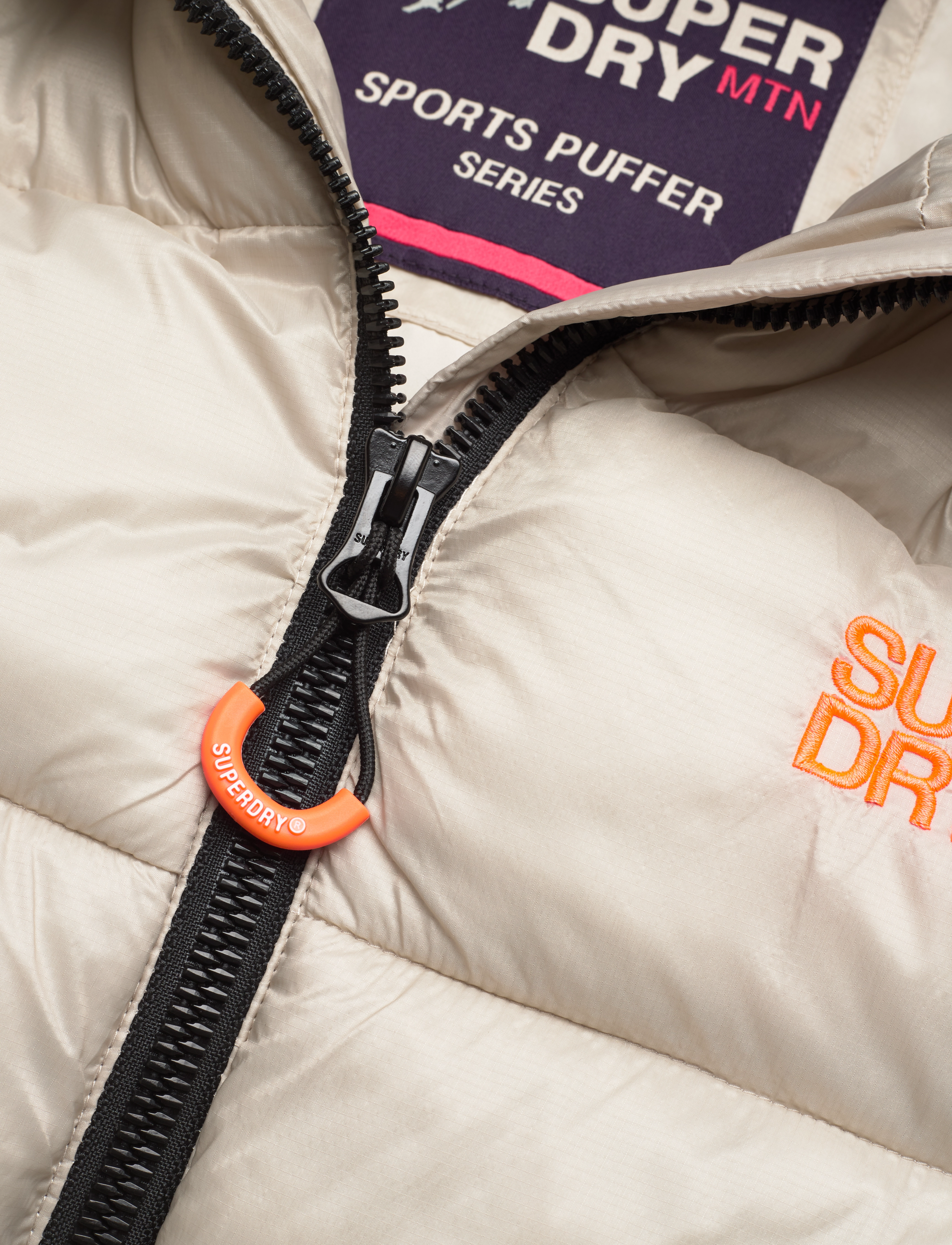 Superdry Sport - SPORTS PUFFER BOMBER JACKET - down- & padded jackets - pelican beige - 2