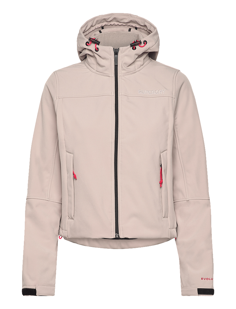 Superdry Sport - HOODED SOFT SHELL TREKKER JKT - friluftsjackor - chateau grey - 1