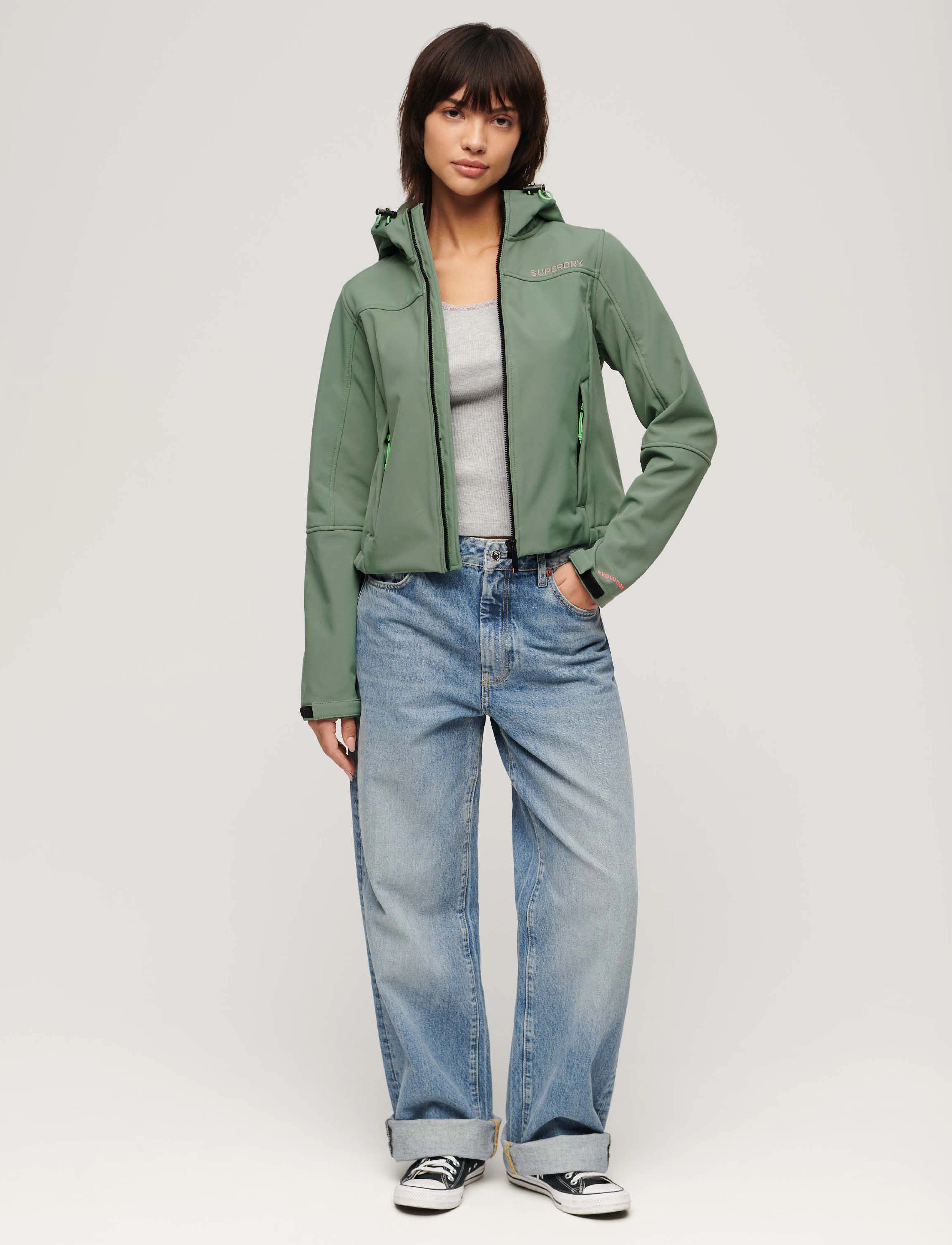 Superdry Sport - HOODED SOFT SHELL TREKKER JKT - laurel khaki - 4