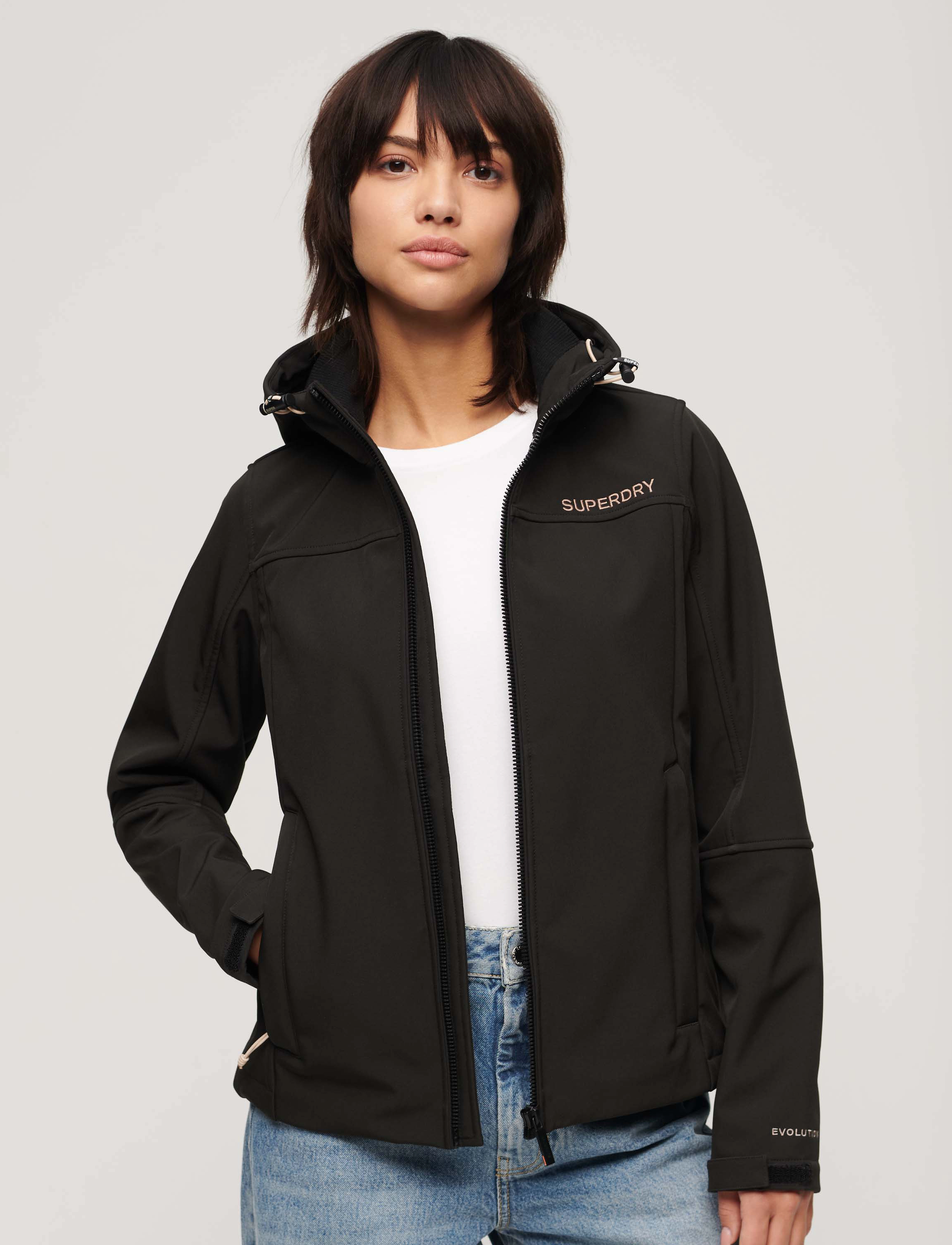 Superdry Sport - HOODED SOFTSHELL JACKET - black - 2