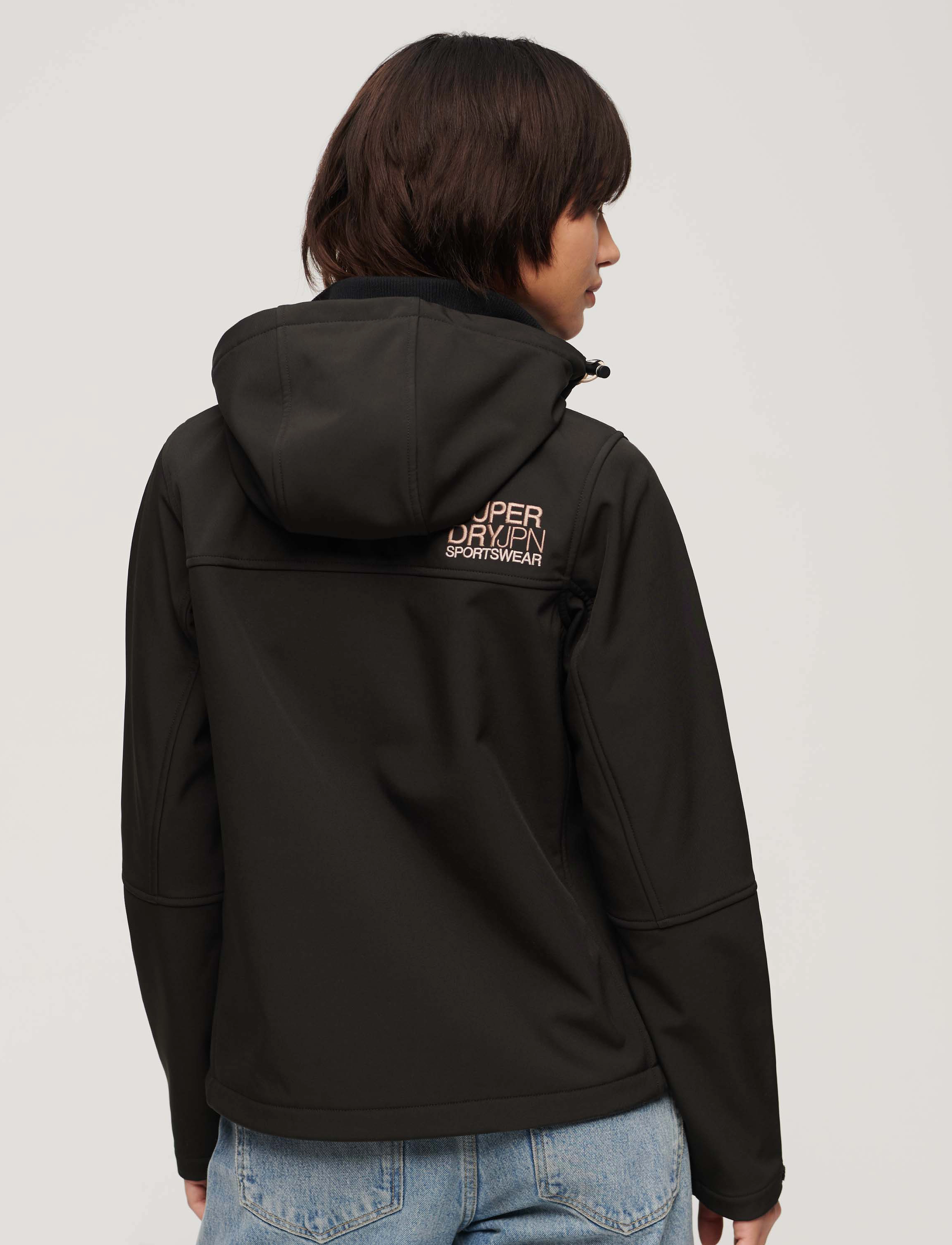 Superdry Sport - HOODED SOFTSHELL JACKET - black - 4