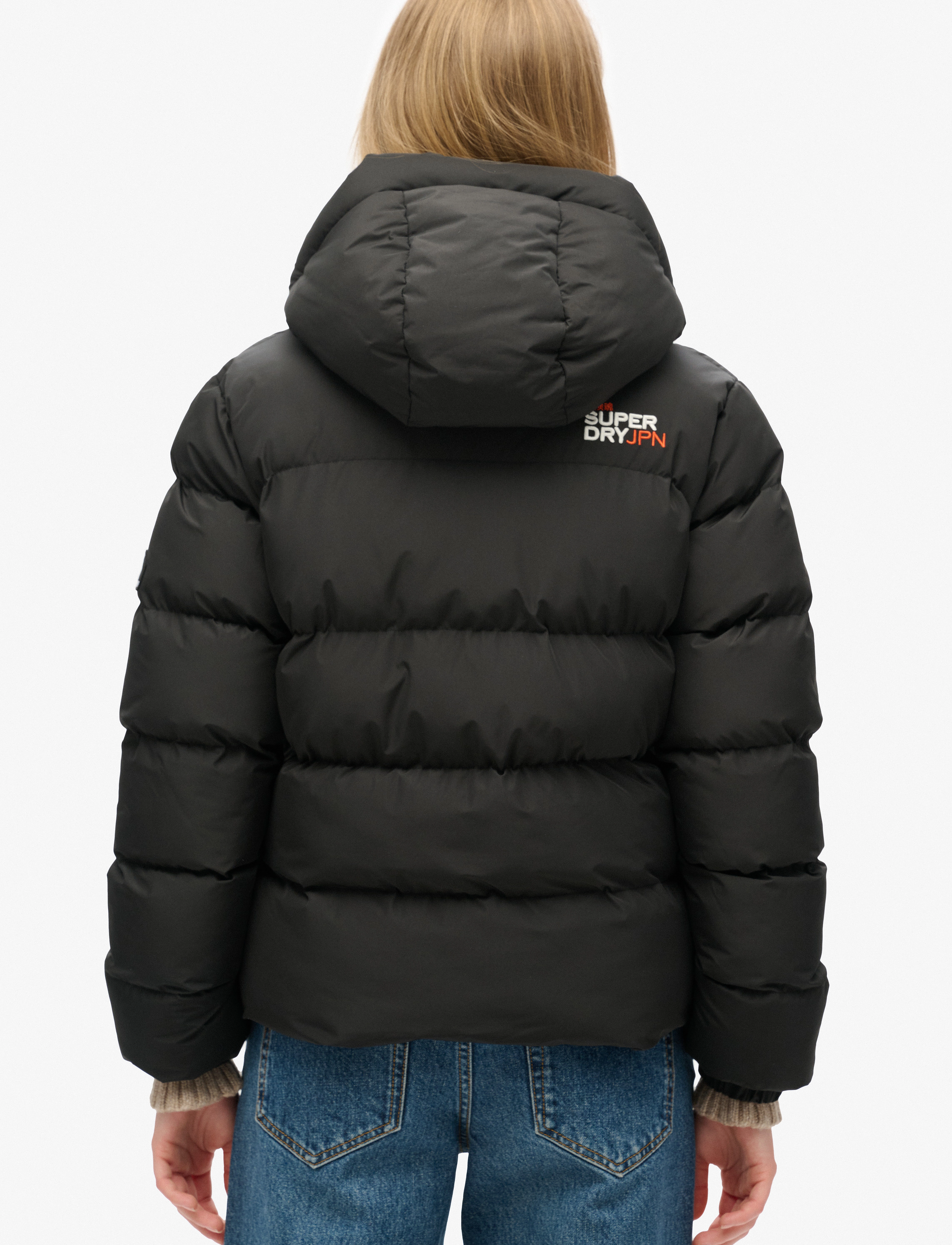 Superdry Sport - HOODED SPORTS PUFFER JACKET - black - 4