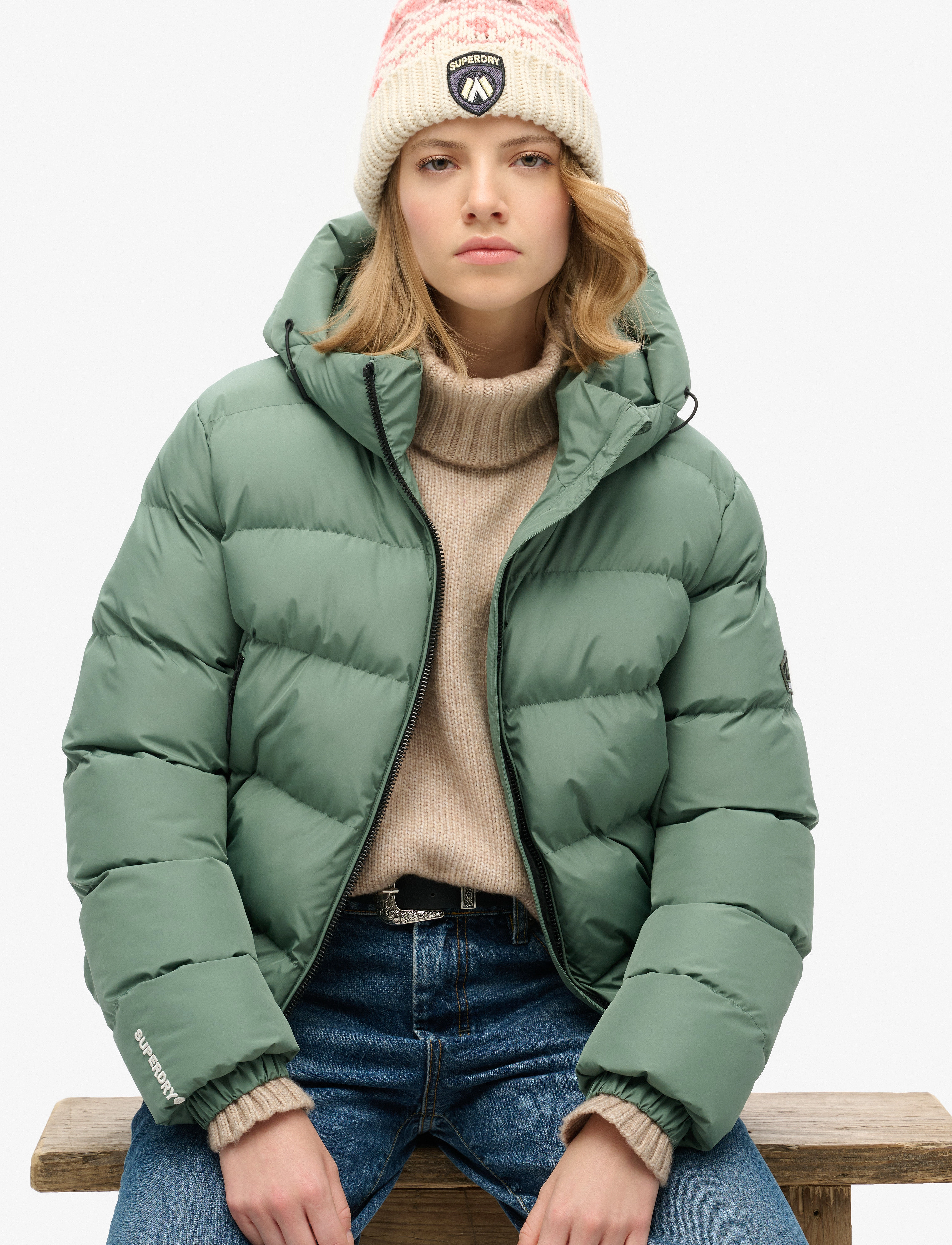 Superdry Sport - HOODED SPORTS PUFFER JACKET - laurel khaki - 2