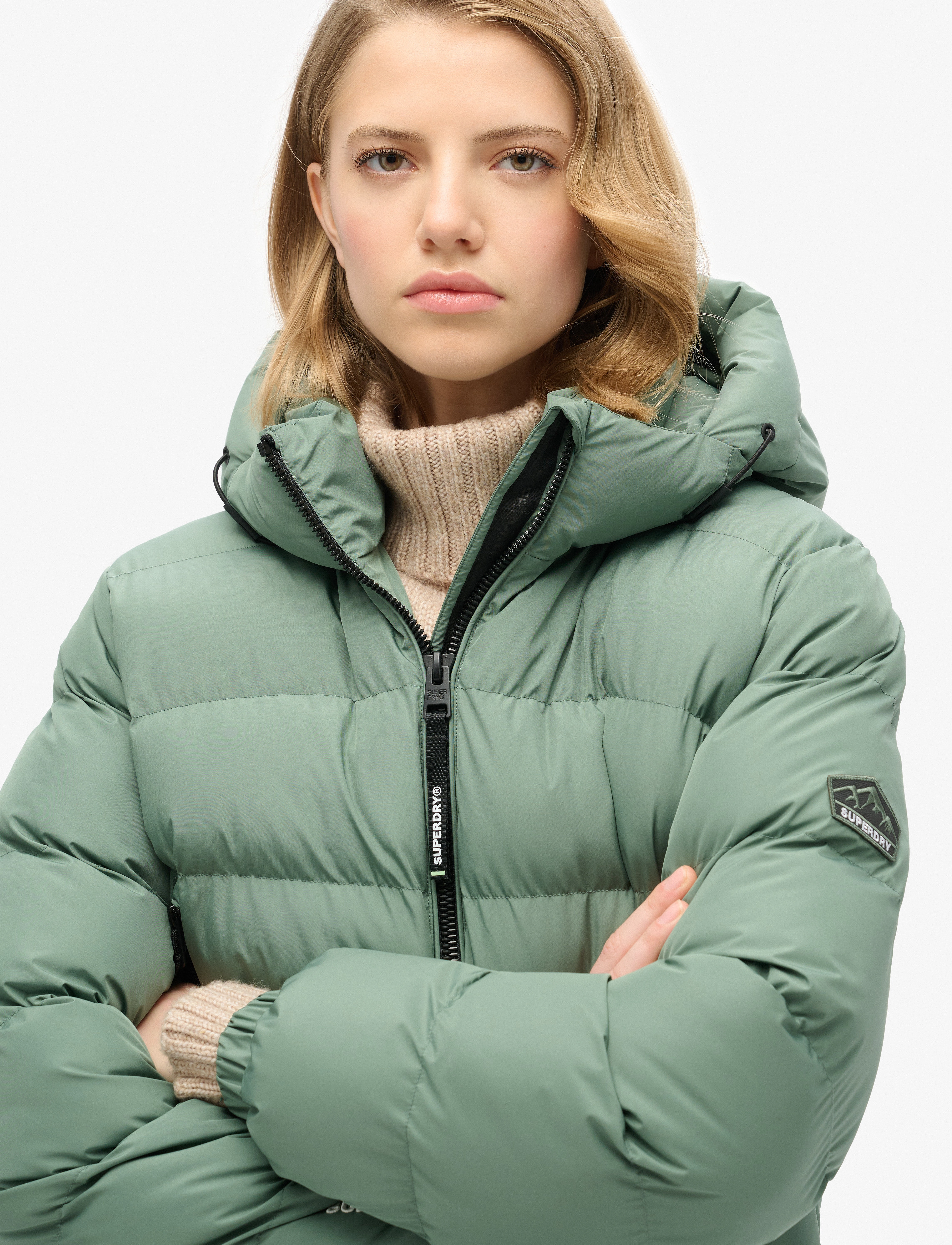 Superdry Sport - HOODED SPORTS PUFFER JACKET - laurel khaki - 3
