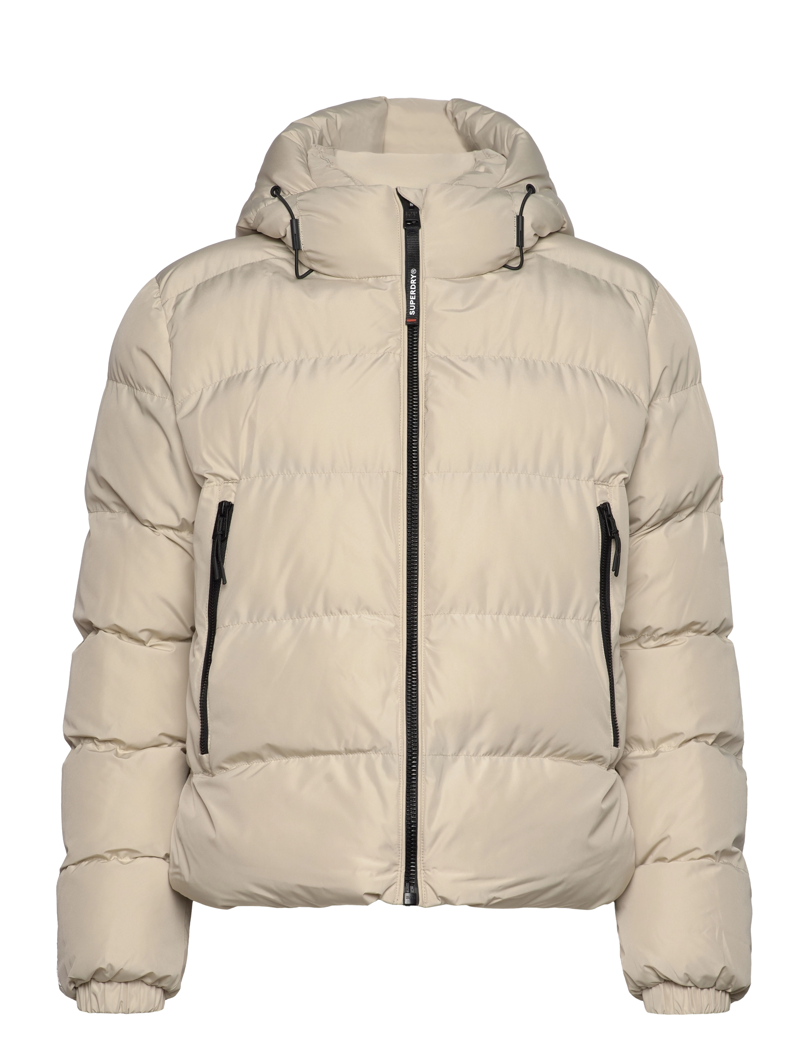 Superdry Sport - HOODED SPORTS PUFFER JACKET - pelican beige - 1