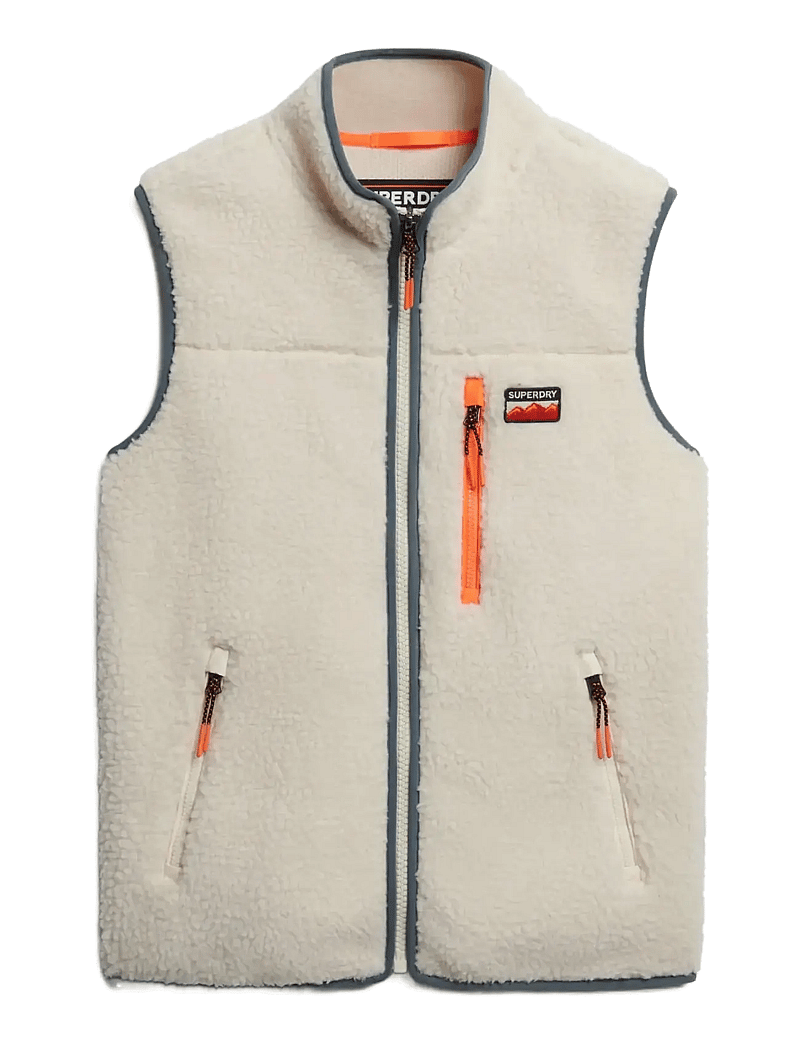 Superdry Sport - OUTDOOR FLEECE GILET - frühlingsjacken - ecru - 1