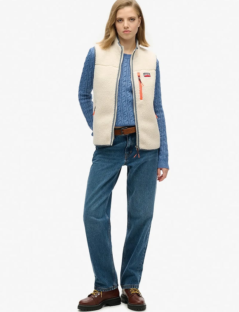 Superdry Sport - OUTDOOR FLEECE GILET - frühlingsjacken - ecru - 2