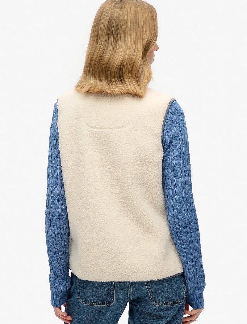 Superdry Sport - OUTDOOR FLEECE GILET - frühlingsjacken - ecru - 5