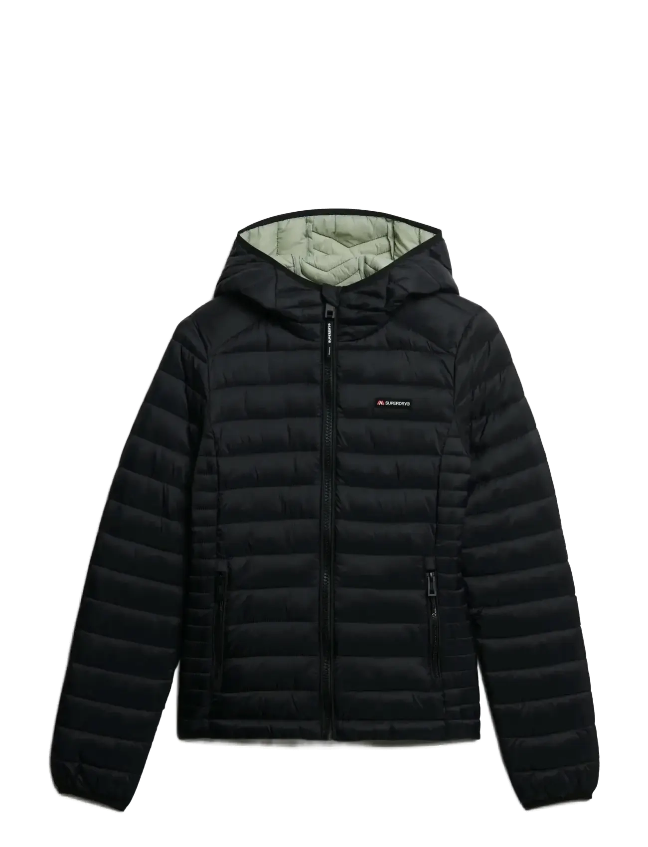 SUPERDRY SPORT Hooded Fuji Lite Gefüttert Jacke Schwarz - L - Damen