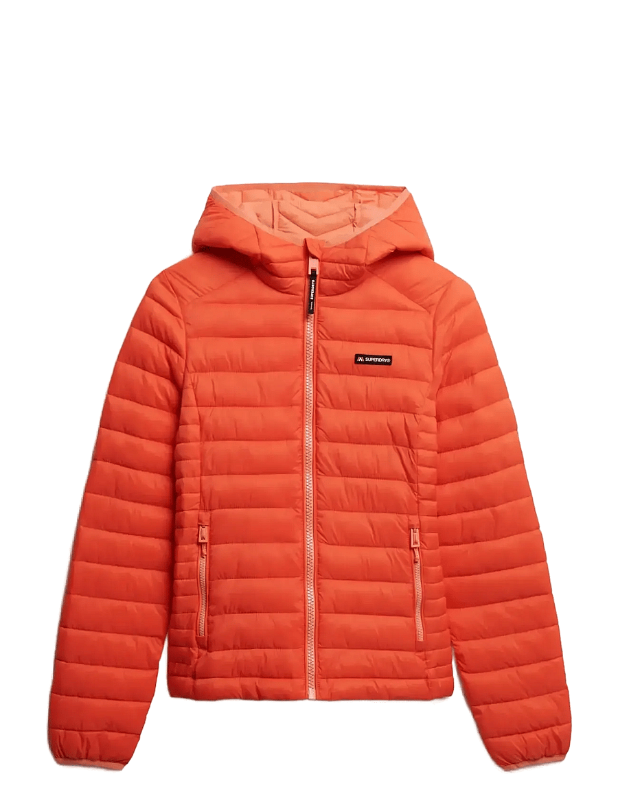 Superdry Sport - HOODED FUJI LITE PADDED JACKET - kurtki zimowe - hot coral - 1