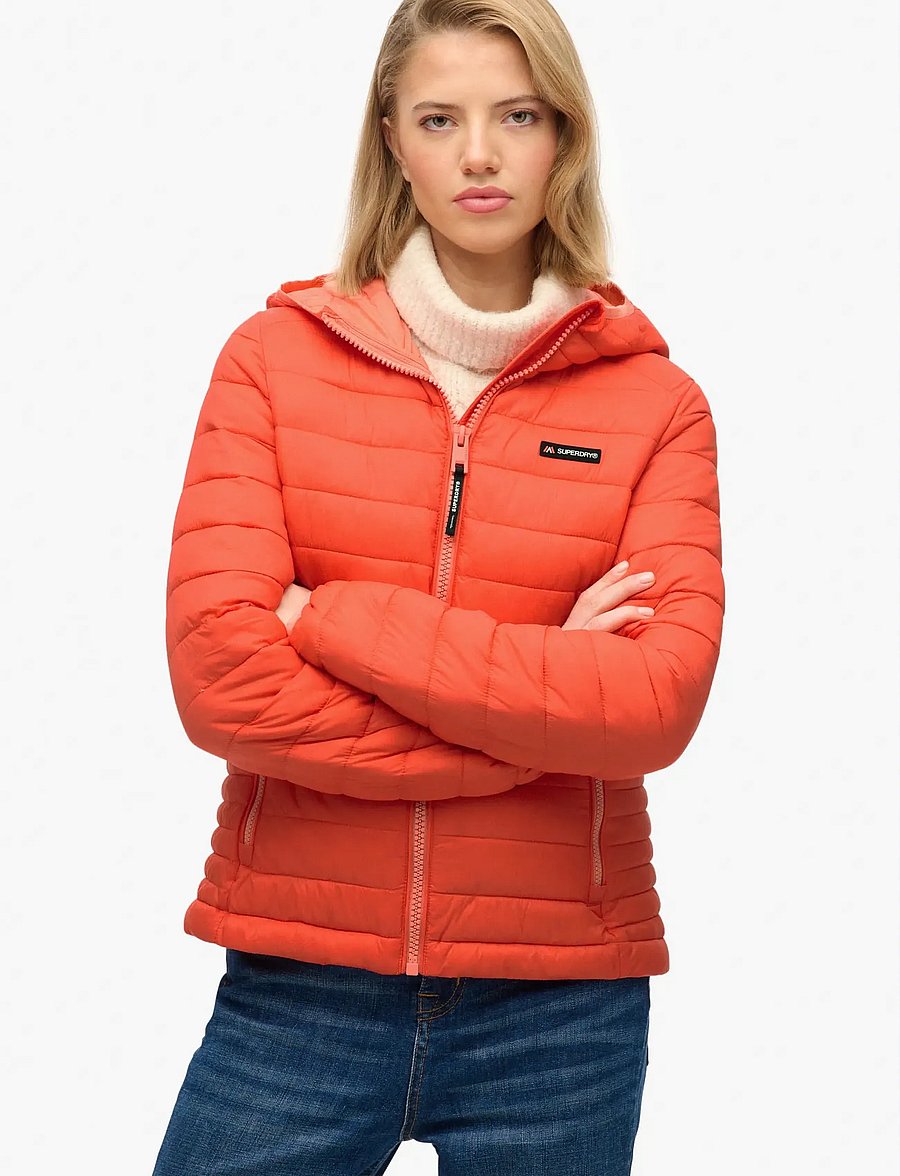 Superdry Sport - HOODED FUJI LITE PADDED JACKET - kurtki zimowe - hot coral - 3