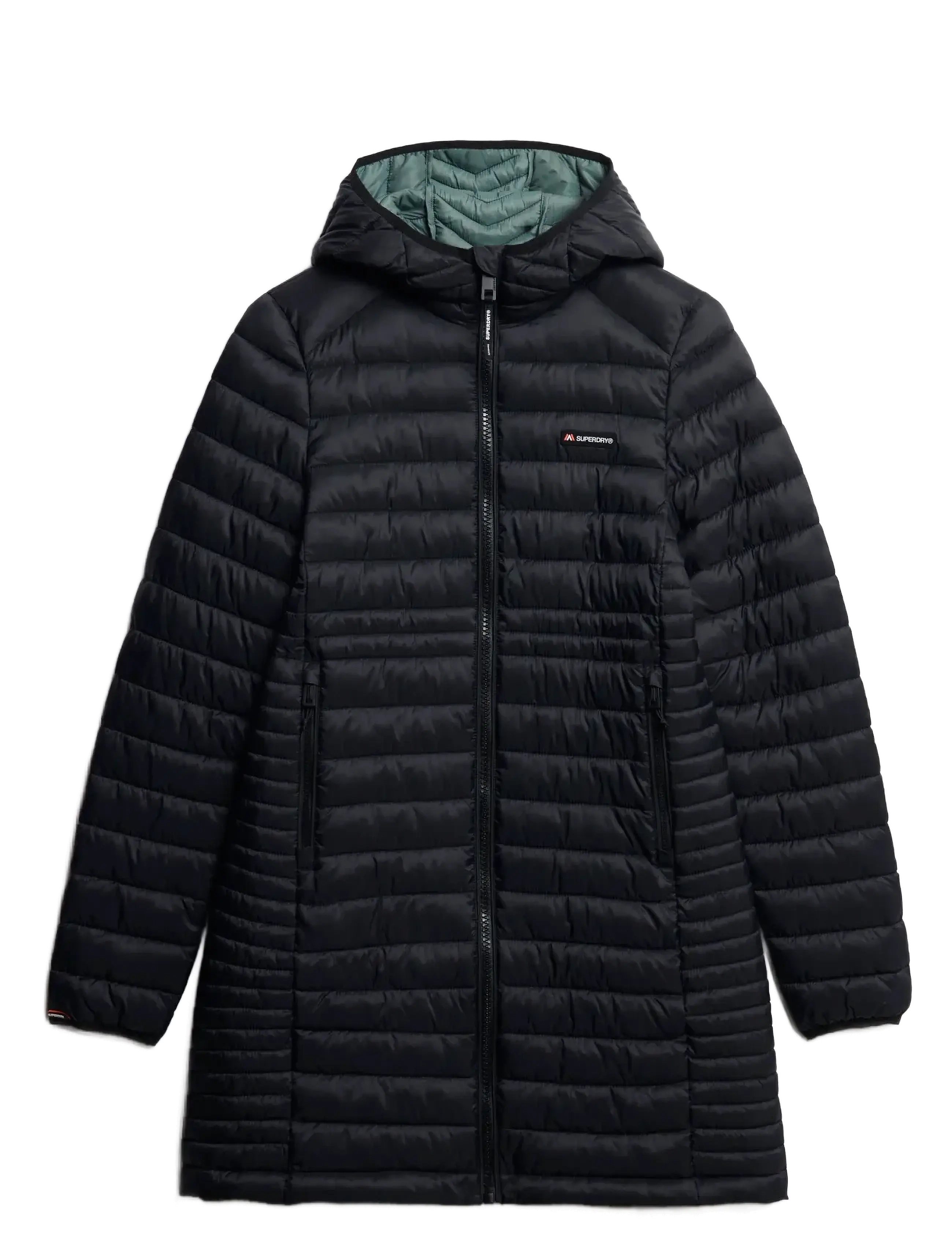 SUPERDRY SPORT Hood Fuji Lite Mid Gefüttert Jkt Schwarz - M - Damen