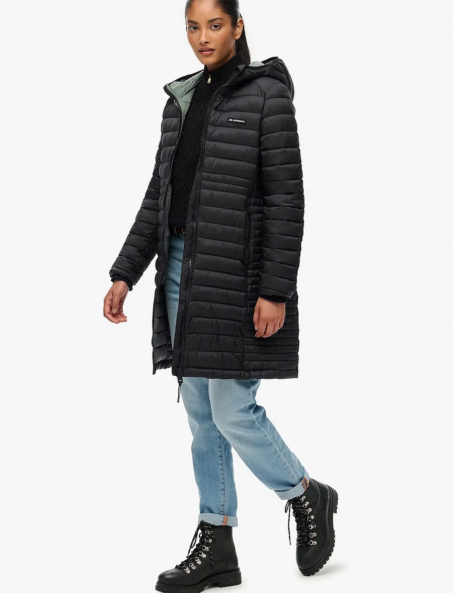 Superdry Sport - HOOD FUJI LITE MID PADDED JKT - vinterjackor - black - 4