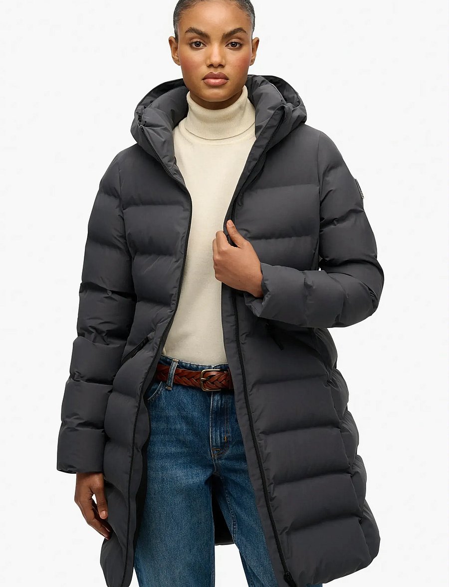 Superdry Sport - CITY MID PADDED JACKET - winterjacken - ebony - 0