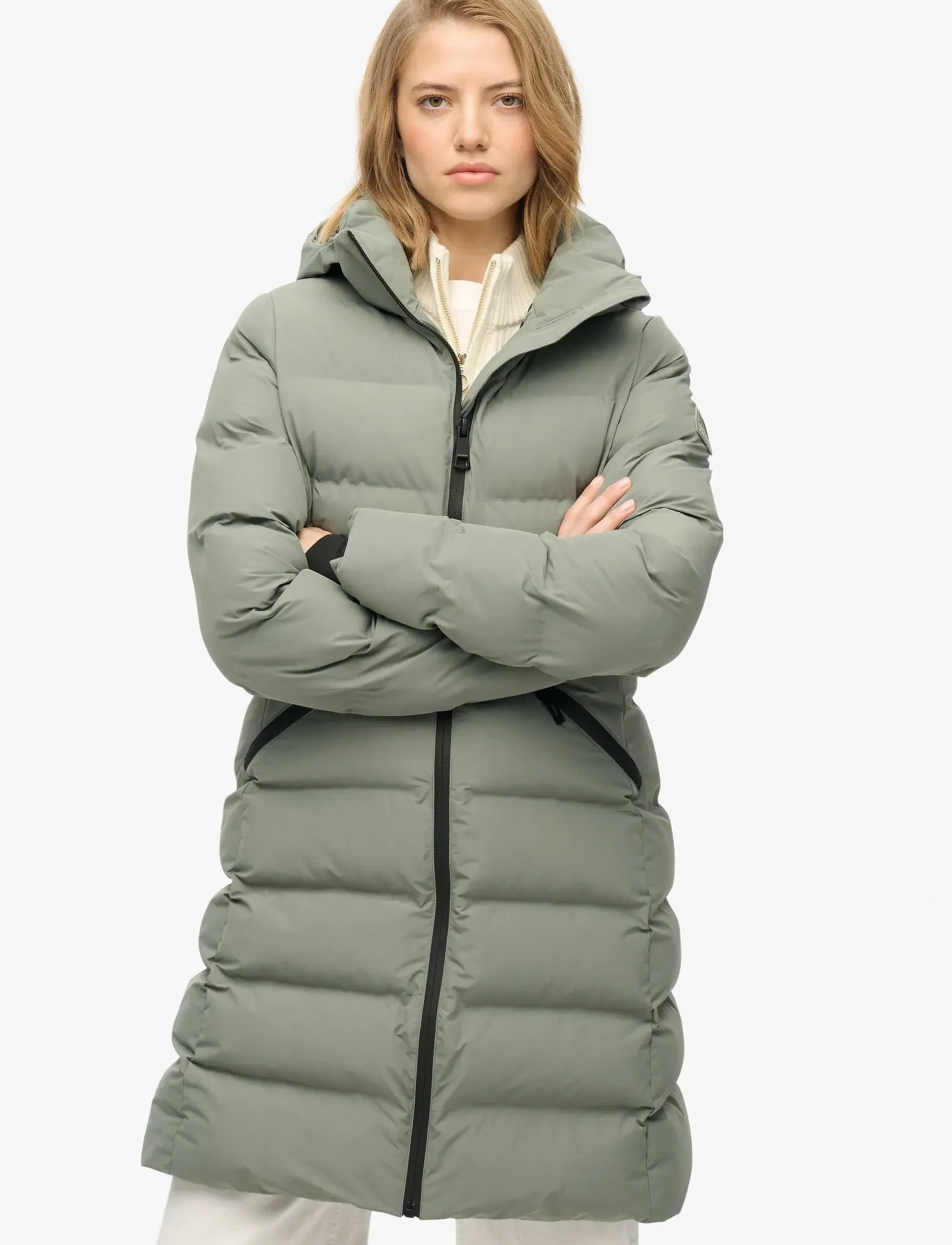 Superdry Sport - CITY MID PADDED JACKET - winterjacken - freestyle green - 4