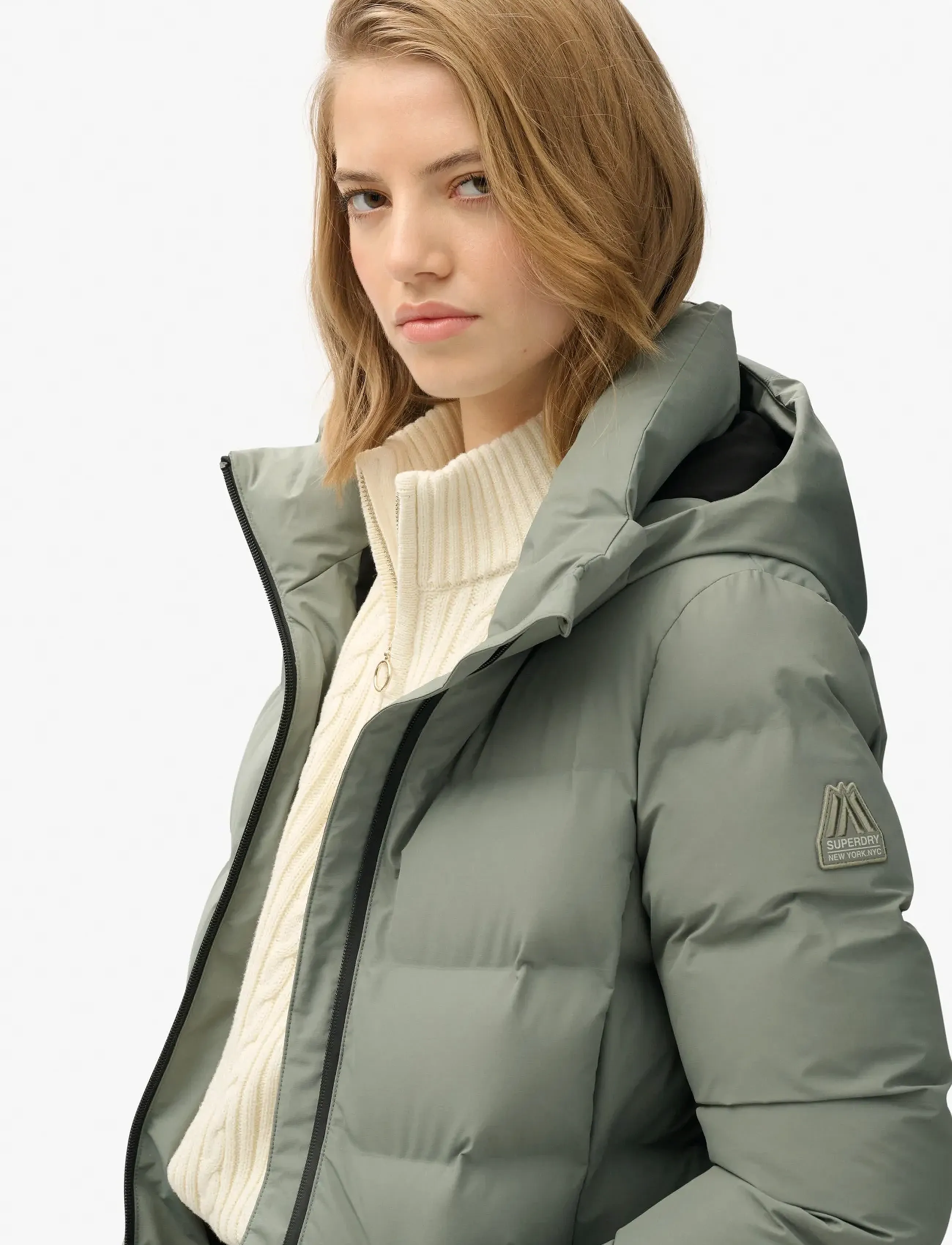 Superdry Sport - CITY MID PADDED JACKET - winterjacken - freestyle green - 5