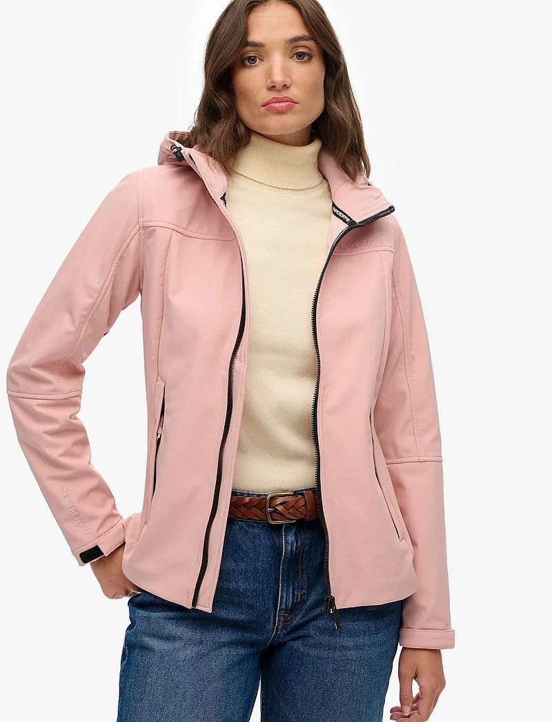 Superdry Sport - HOODED CLASSIC TREKKER JACKET - friluftsjakker - vintage blush pink - 0