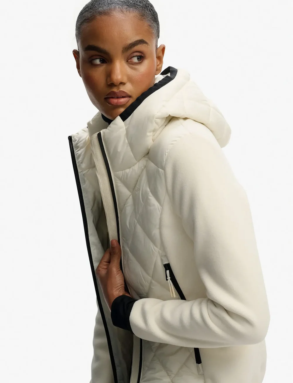 Superdry Sport - HOODED HERITAGE STORM JACKET - dunjakker - off white - 4