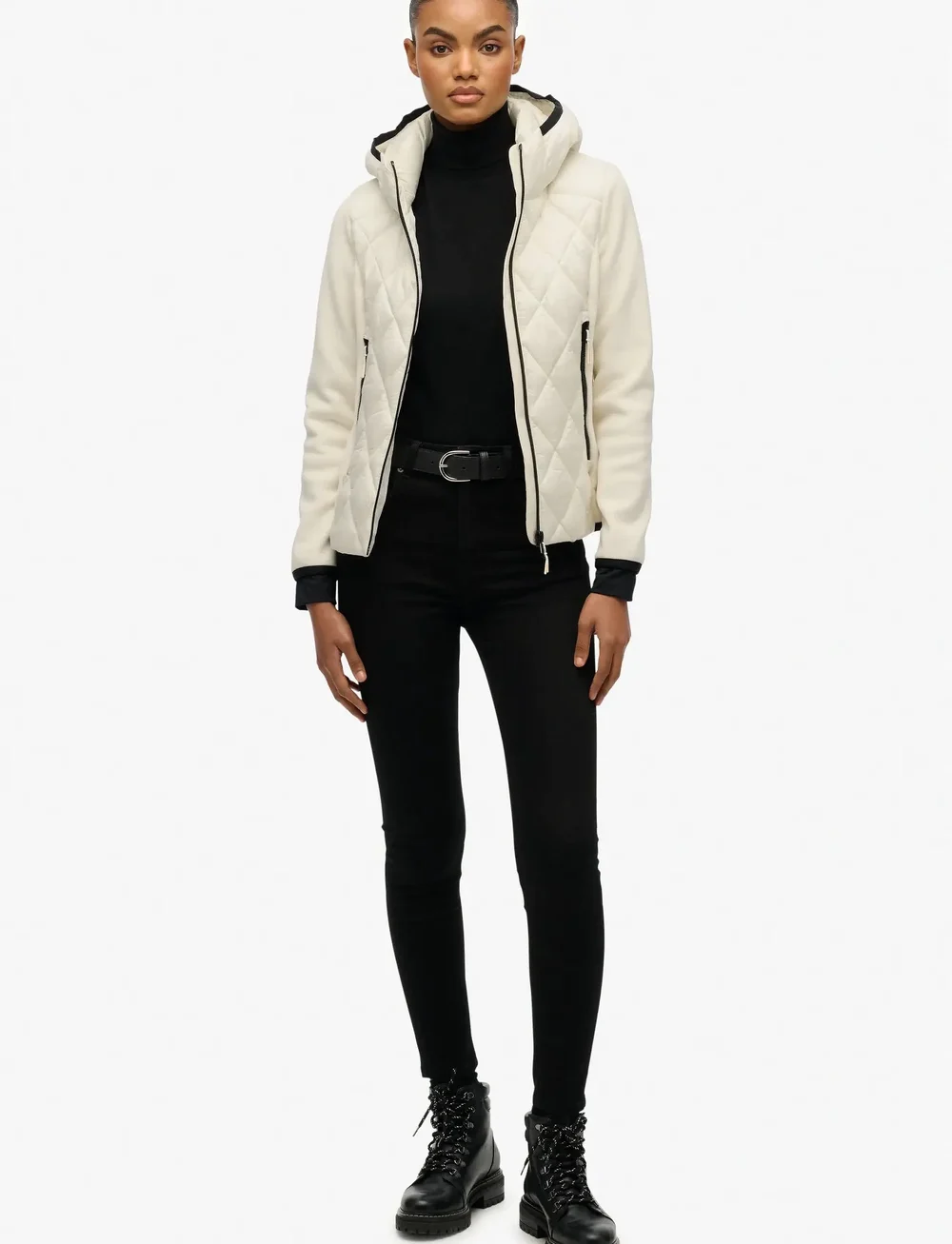 Superdry Sport - HOODED HERITAGE STORM JACKET - dunjakker - off white - 5