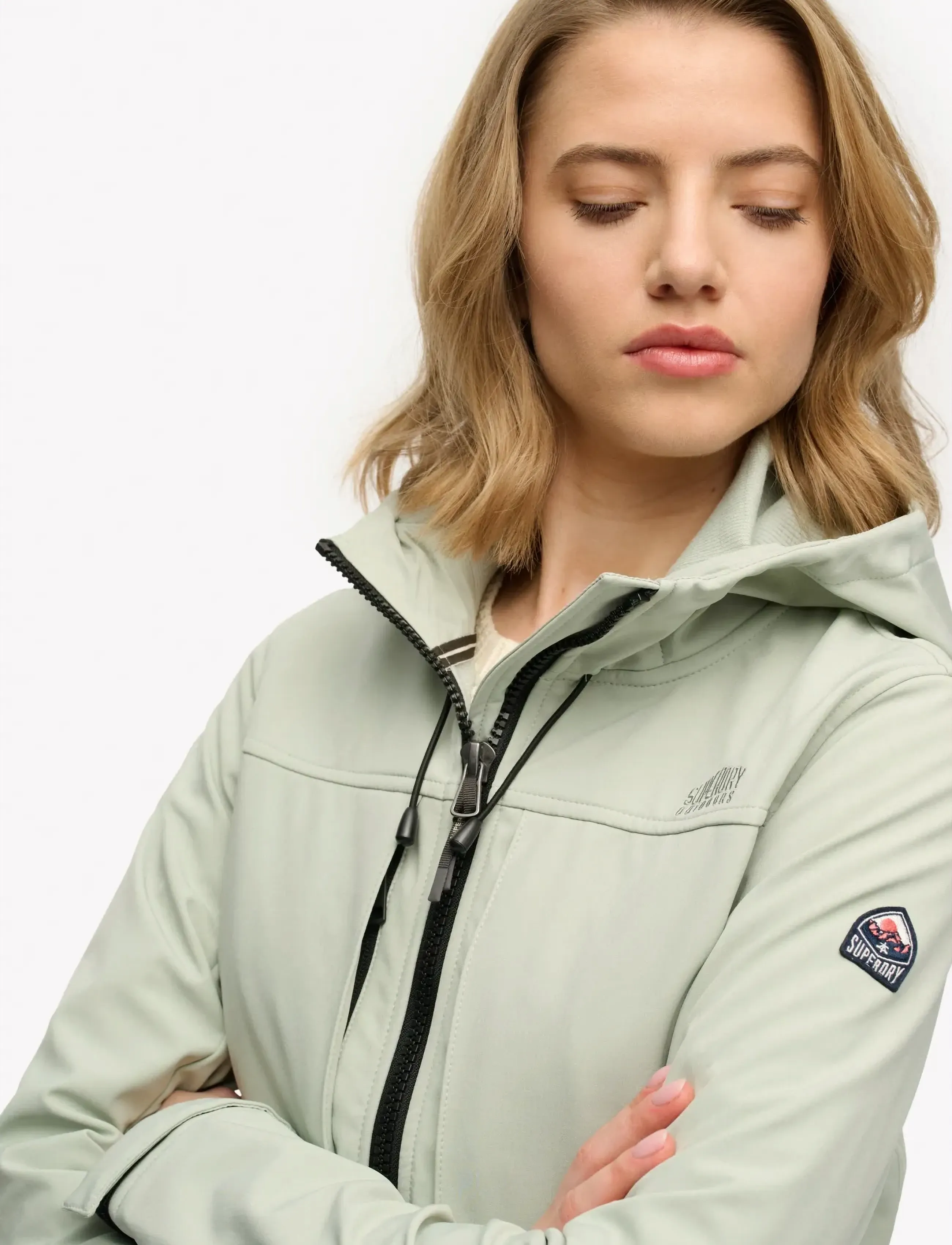 Superdry Sport - HOODED CLASSIC TREKKER JACKET - välijoped - aqua grey - 4