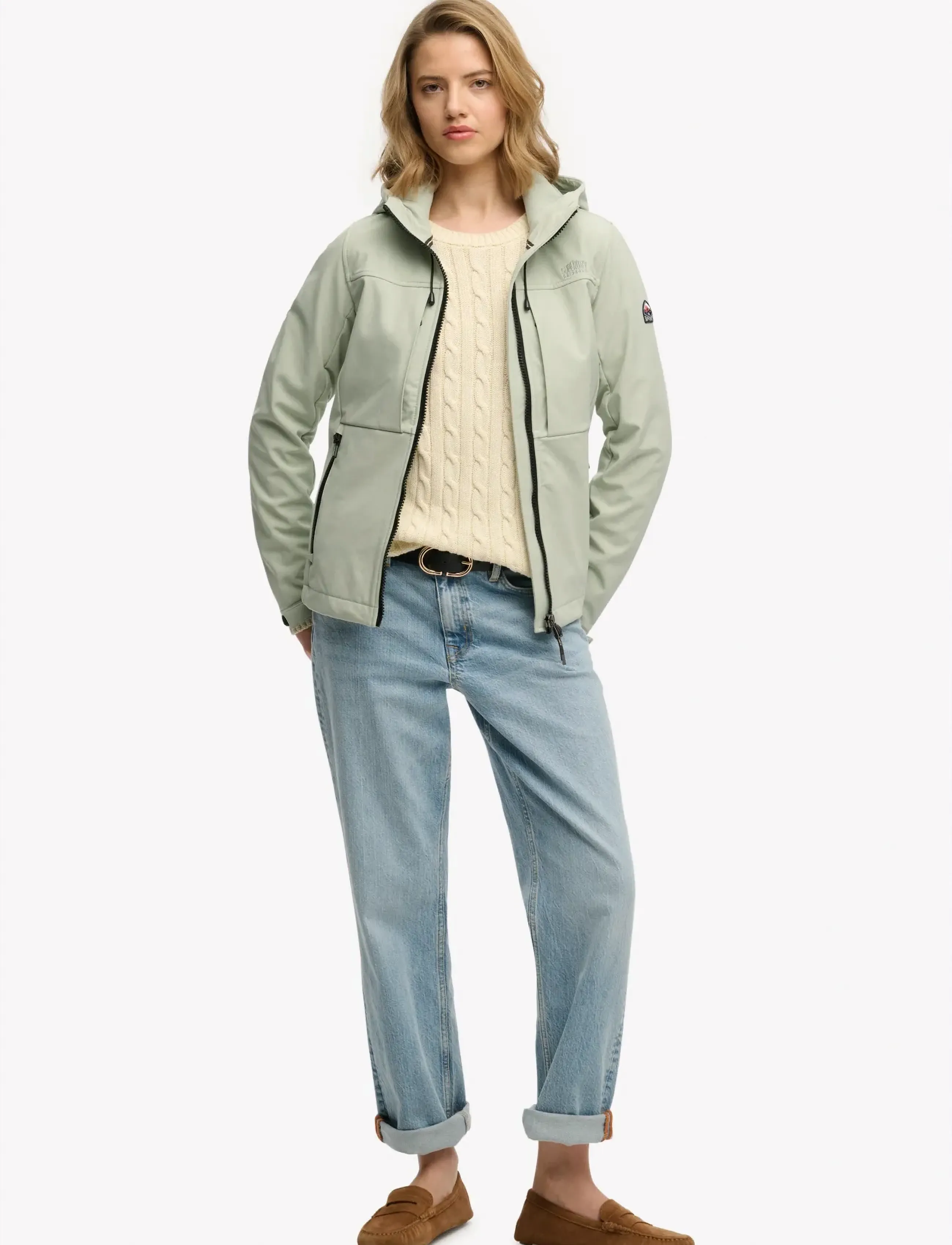 Superdry Sport - HOODED CLASSIC TREKKER JACKET - välijoped - aqua grey - 5