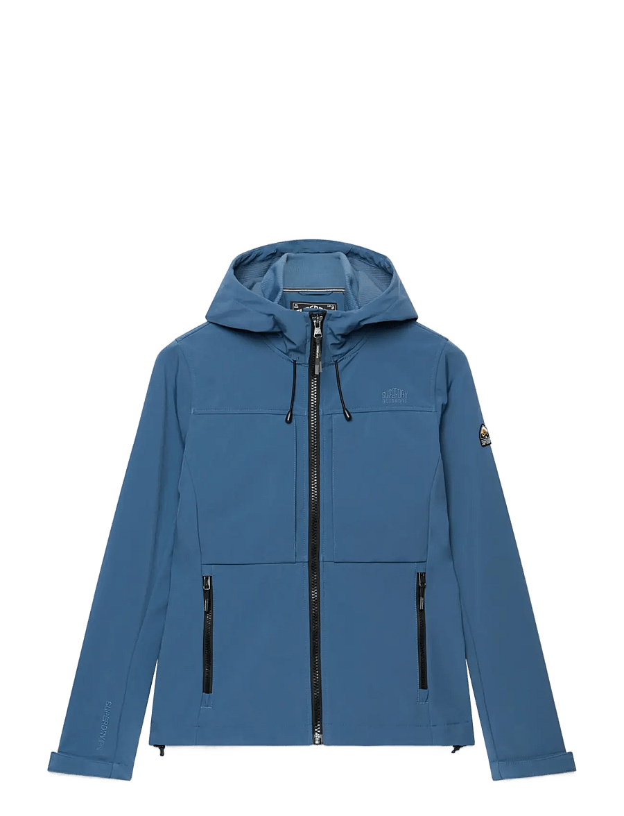 Superdry Sport - HOODED CLASSIC TREKKER JACKET - outdoor jacken - dry slate blue - 1