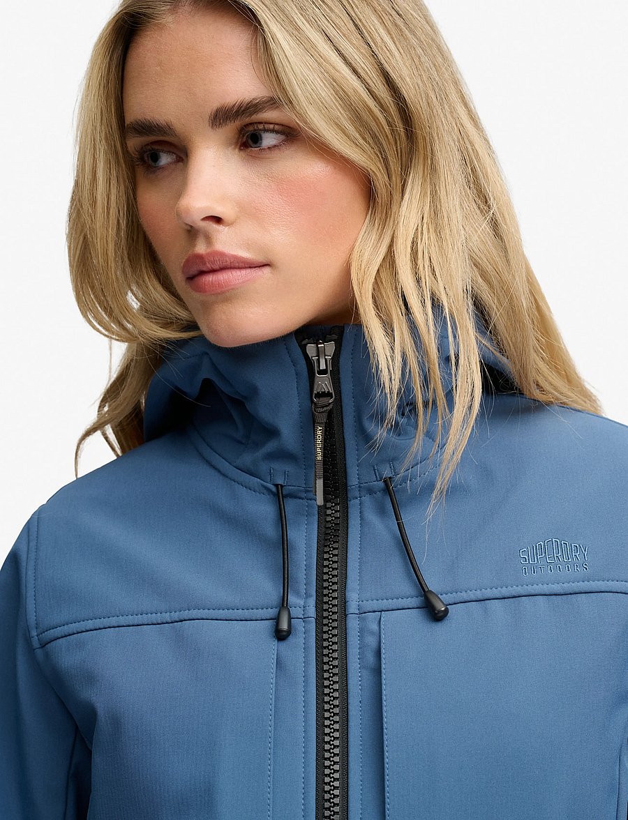 Superdry Sport - HOODED CLASSIC TREKKER JACKET - outdoor jacken - dry slate blue - 4