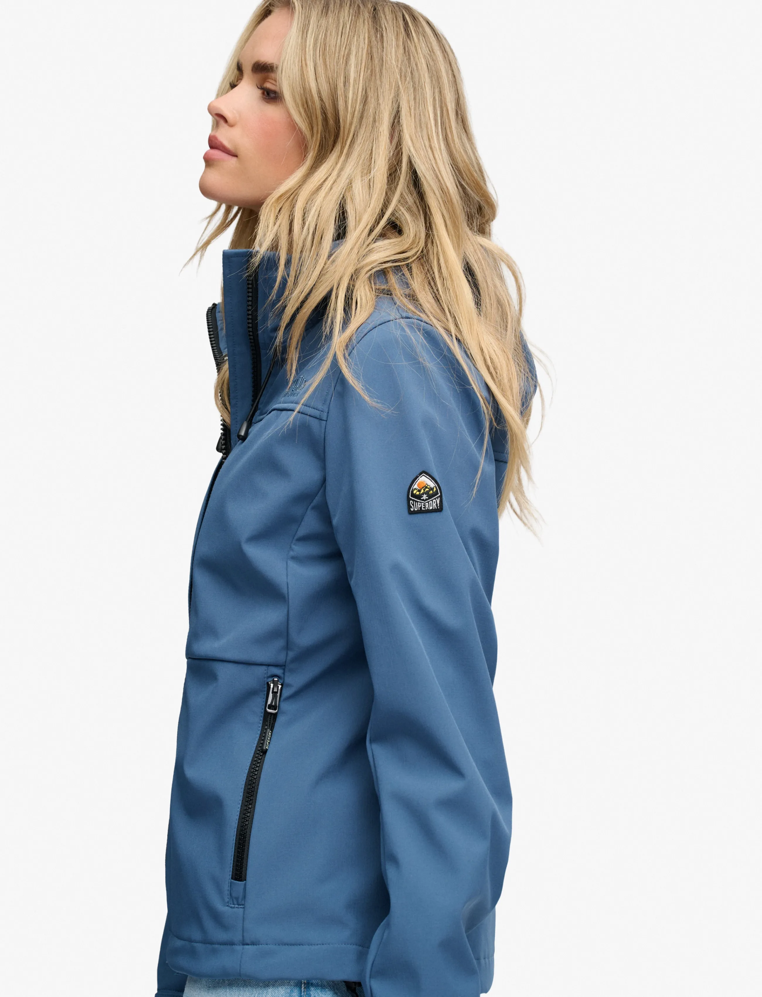 Hooded Classic Trekker blå softshell-jacka 6