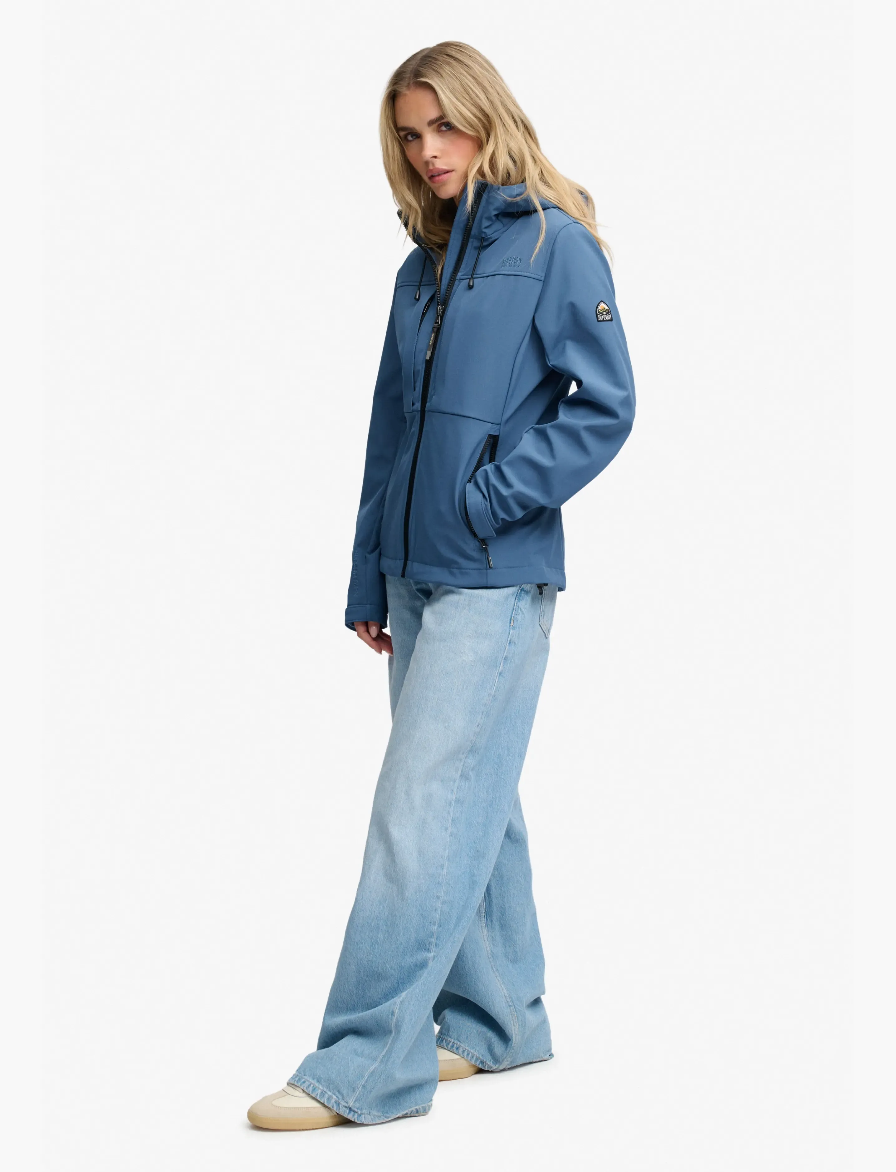 Hooded Classic Trekker blå softshell-jacka 7