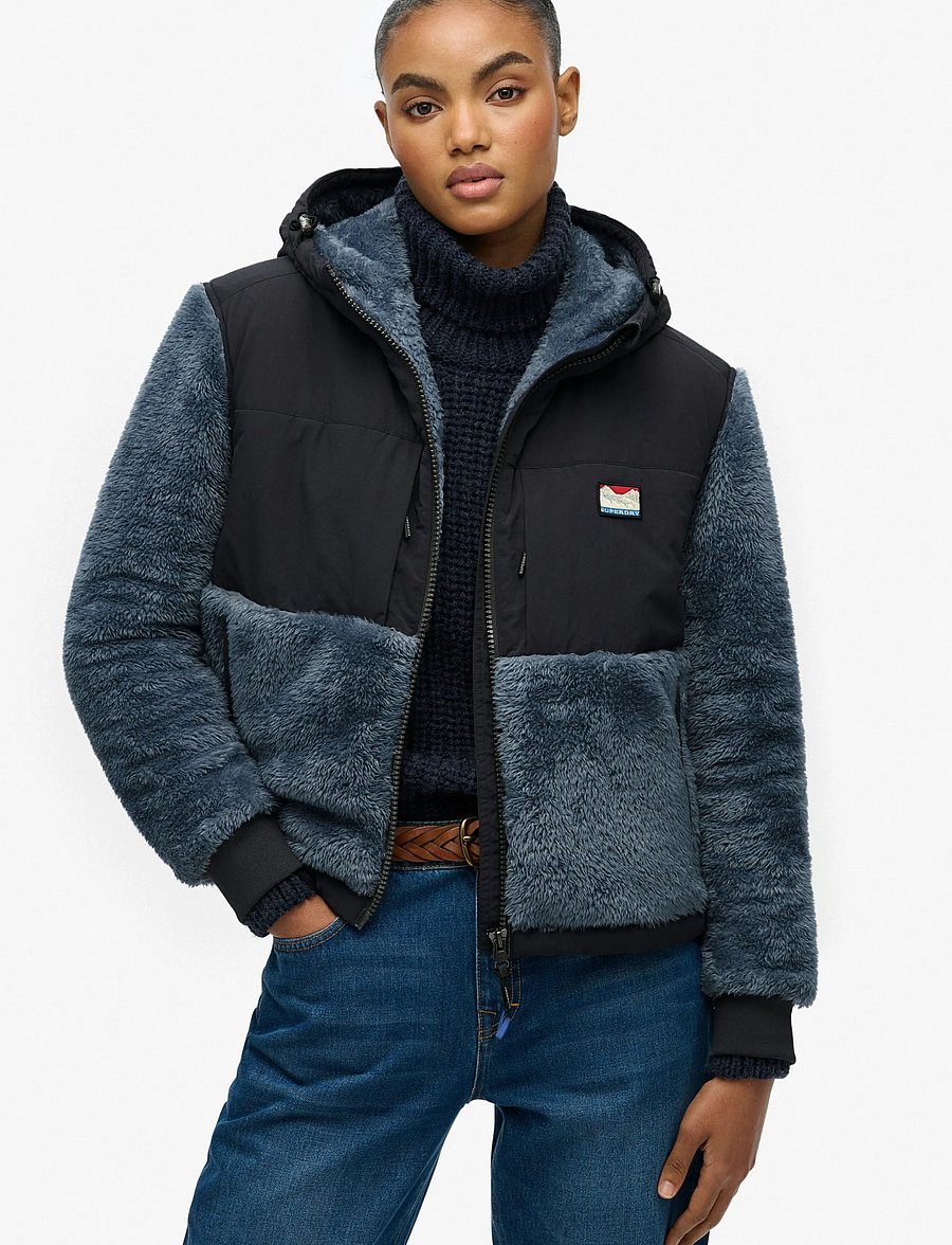 Superdry Sport - SUPER SOFT HYBRID FULL ZIP - ebony - 0